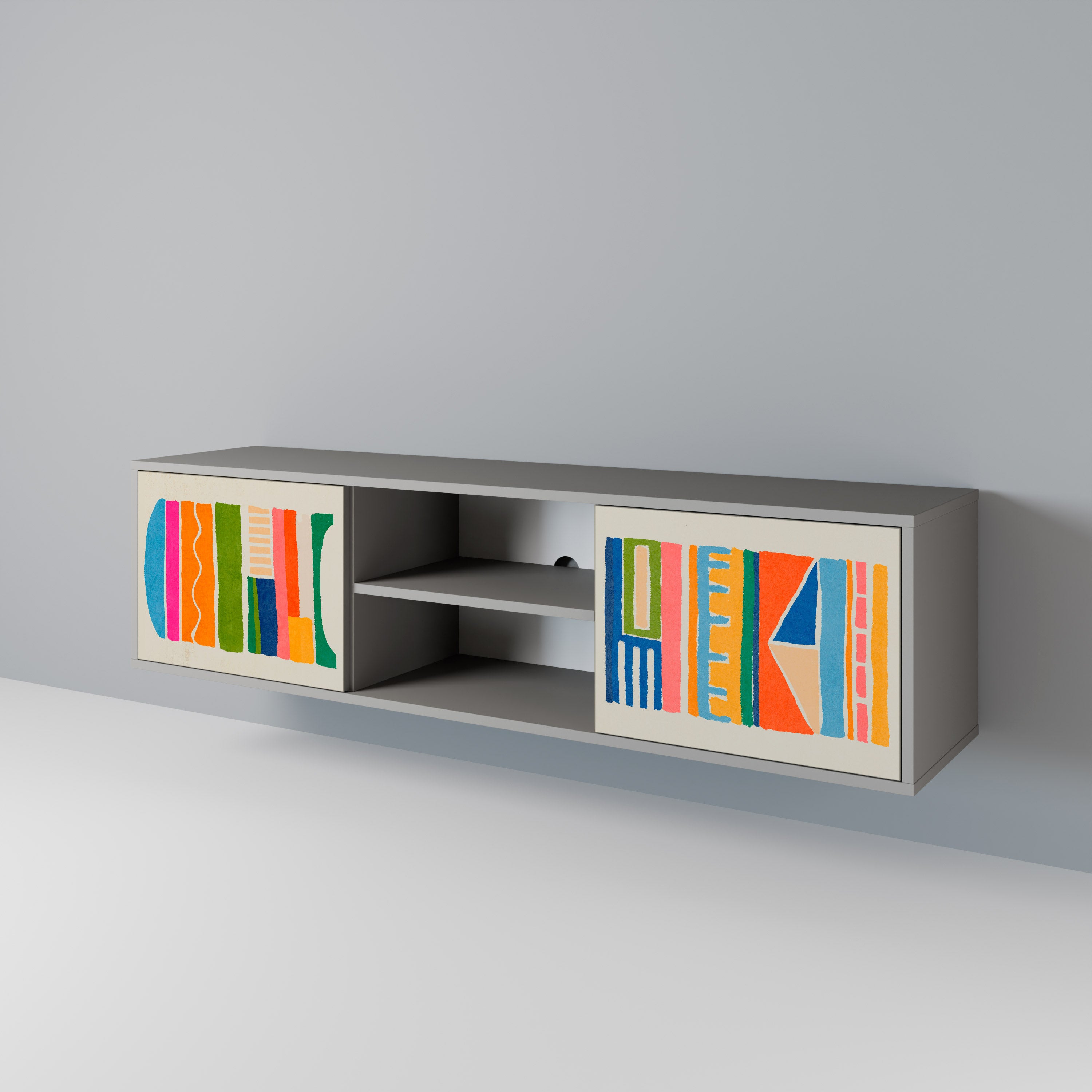 GEOMETRIC SHINE 2-Door TV Cabinet