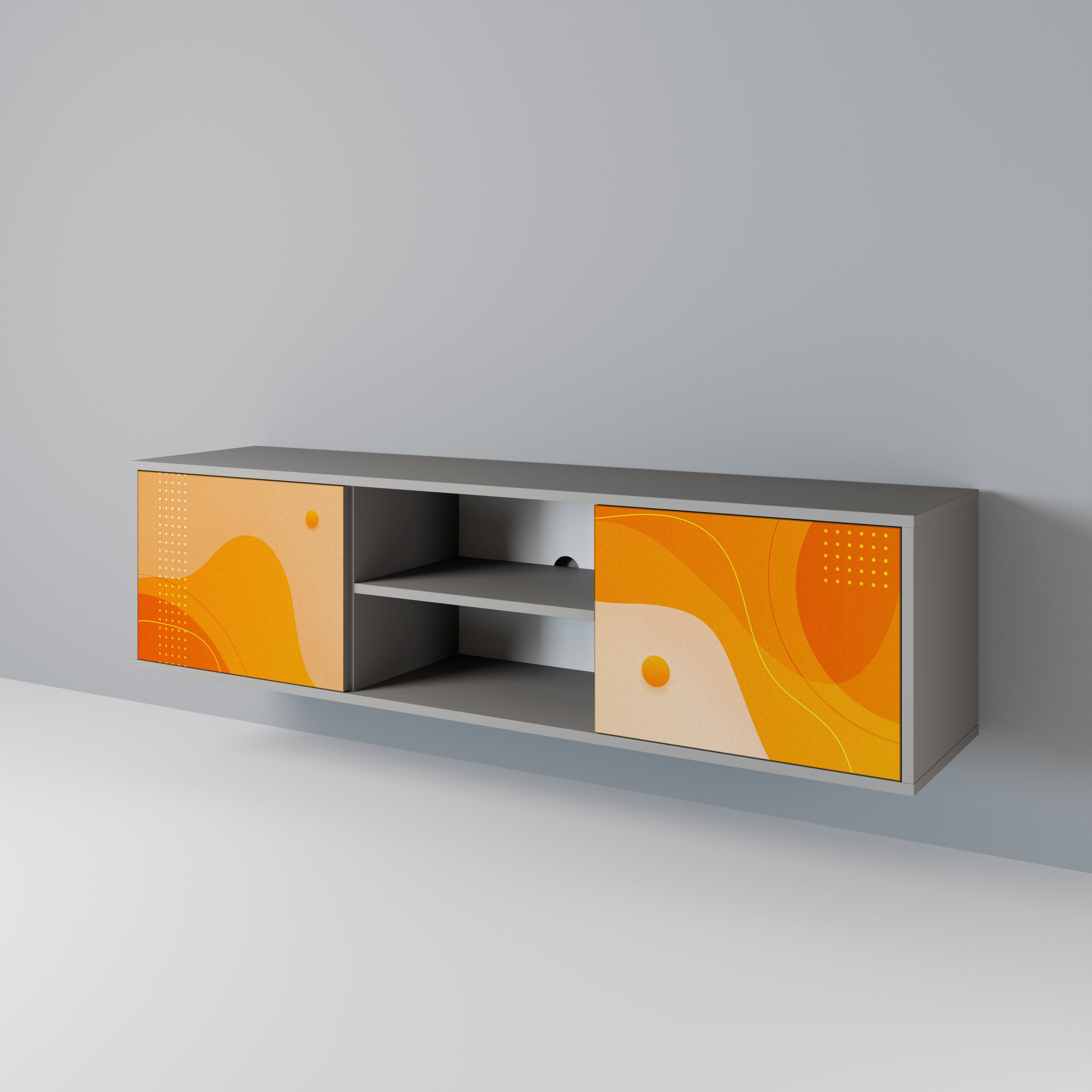 ORANGE ARRANGEMENT 2-Door TV Cabinet