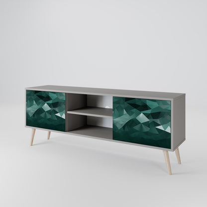 POLYGONAL FLOATING Dvoudveřový TV stolek