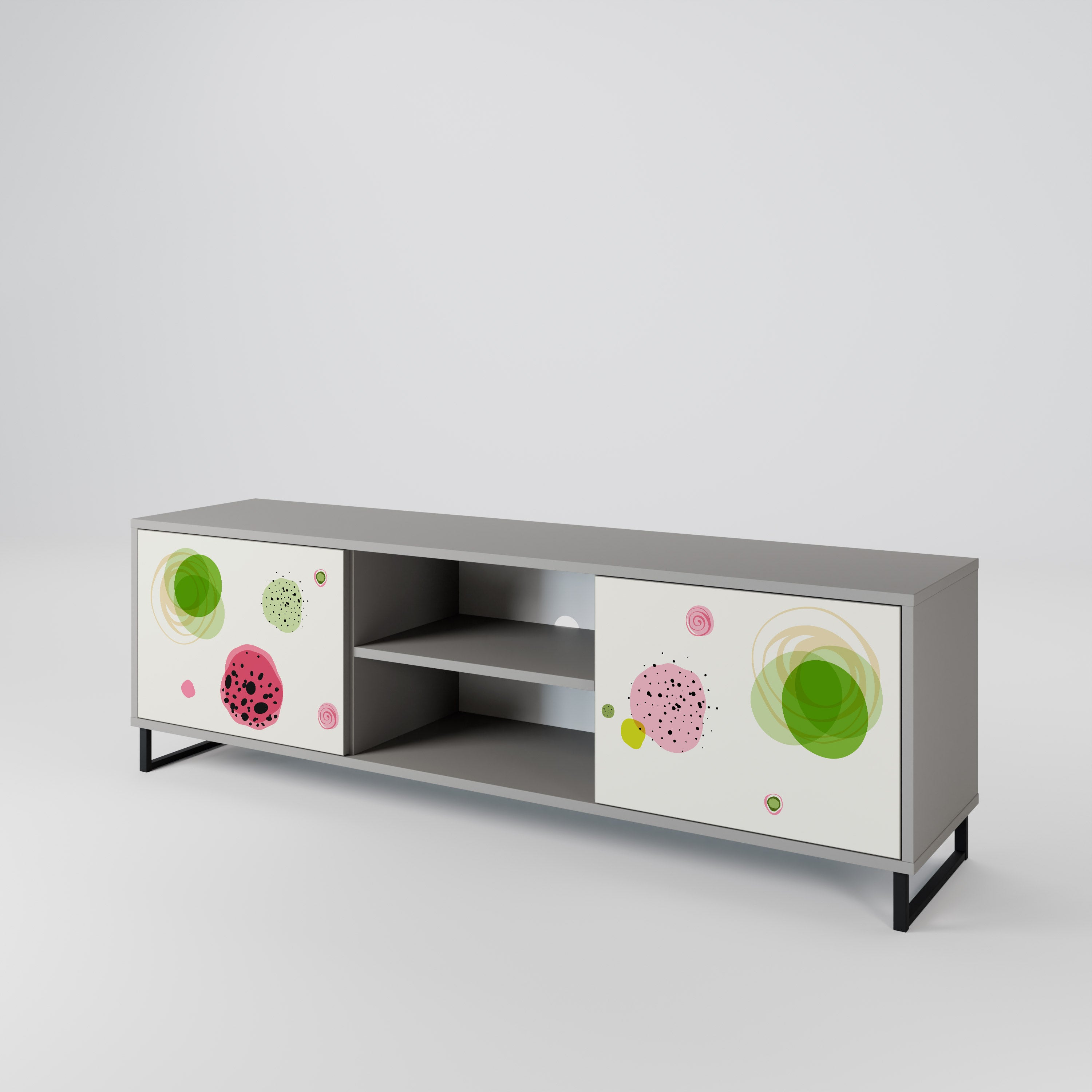 COLORFUL COSMOS 2-Door TV Cabinet