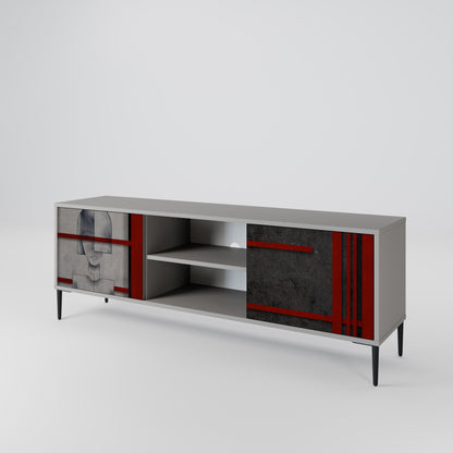 GRAY FIGURES Dvoudveřový TV stolek