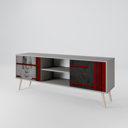 GRAY FIGURES Dvoudveřový TV stolek