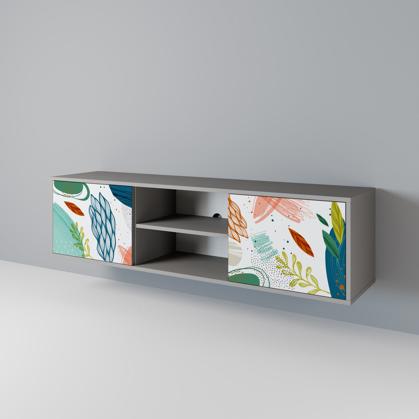 BOTANICAL HURRICANE Dvoudveřový TV stolek