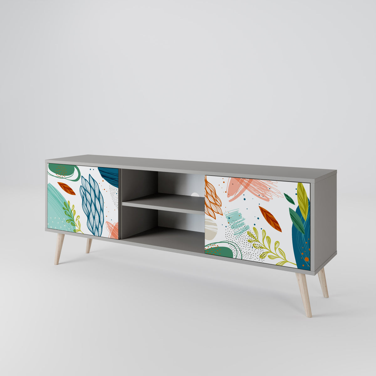 BOTANICAL HURRICANE Dvoudveřový TV stolek