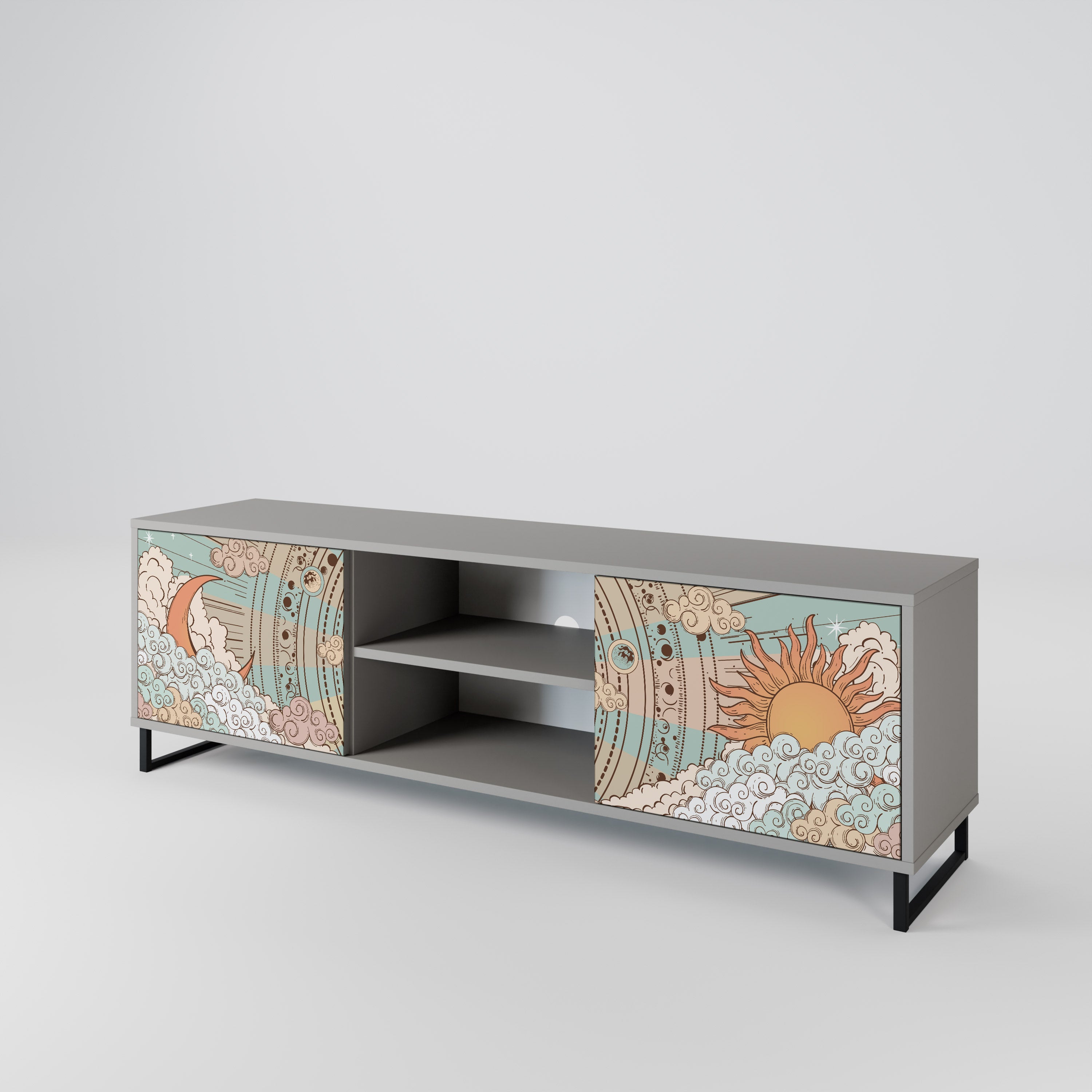 MYSTICAL STRUCTURE 2-Door TV Cabinet