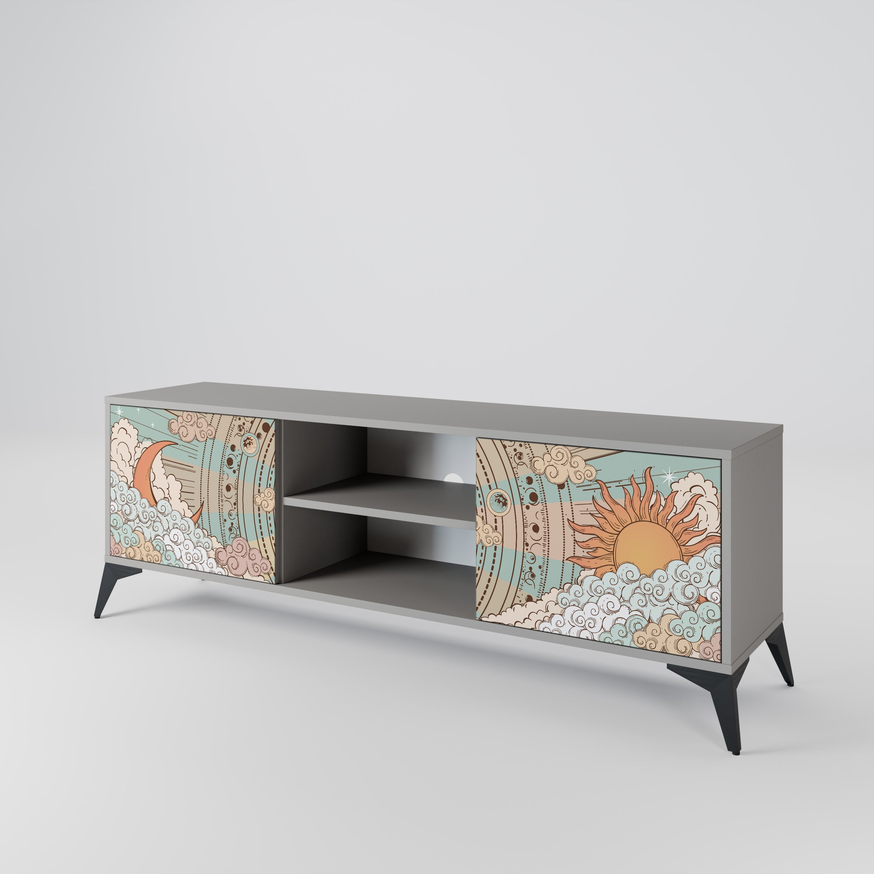 MYSTICAL STRUCTURE 2-Door TV Cabinet