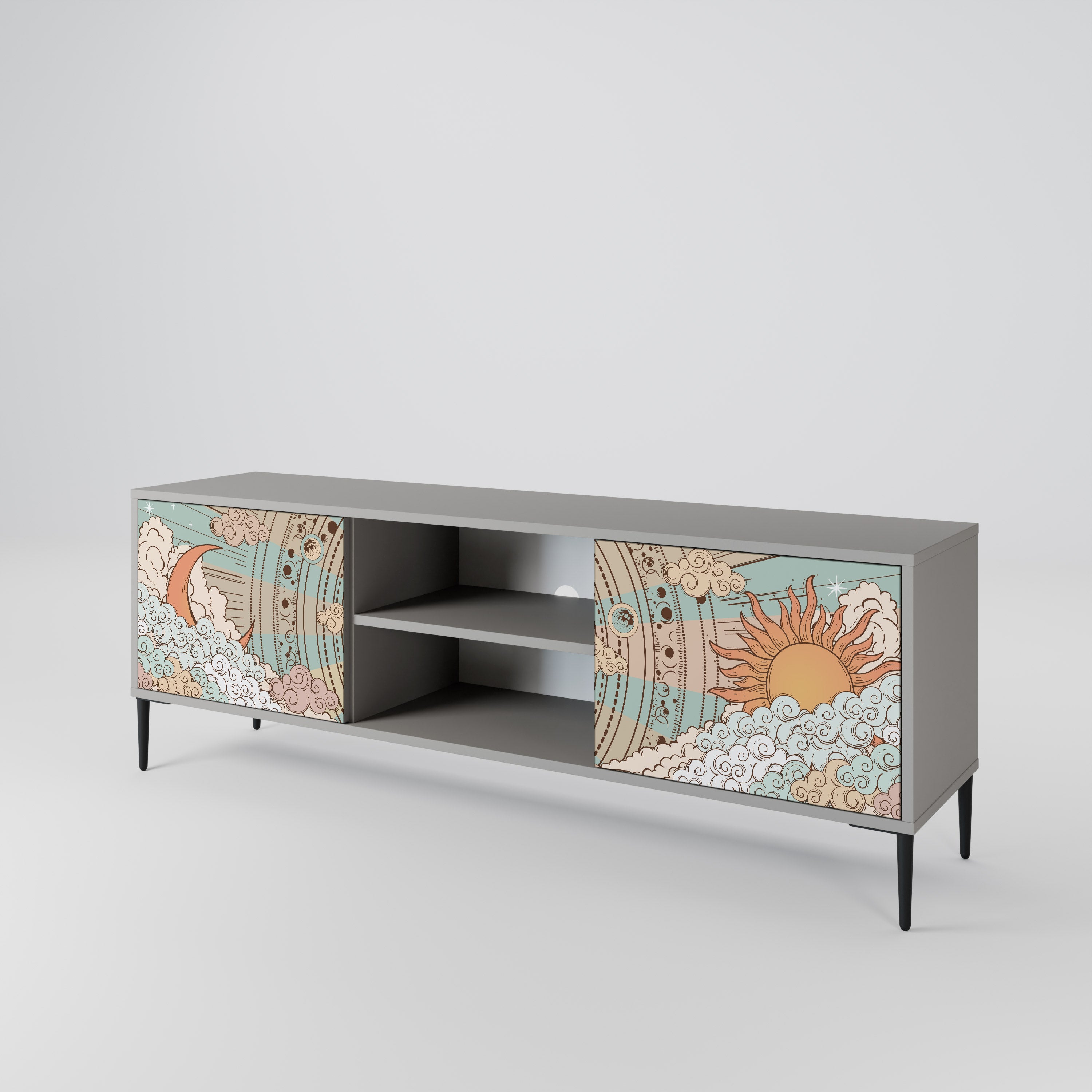 MYSTICAL STRUCTURE 2-Door TV Cabinet