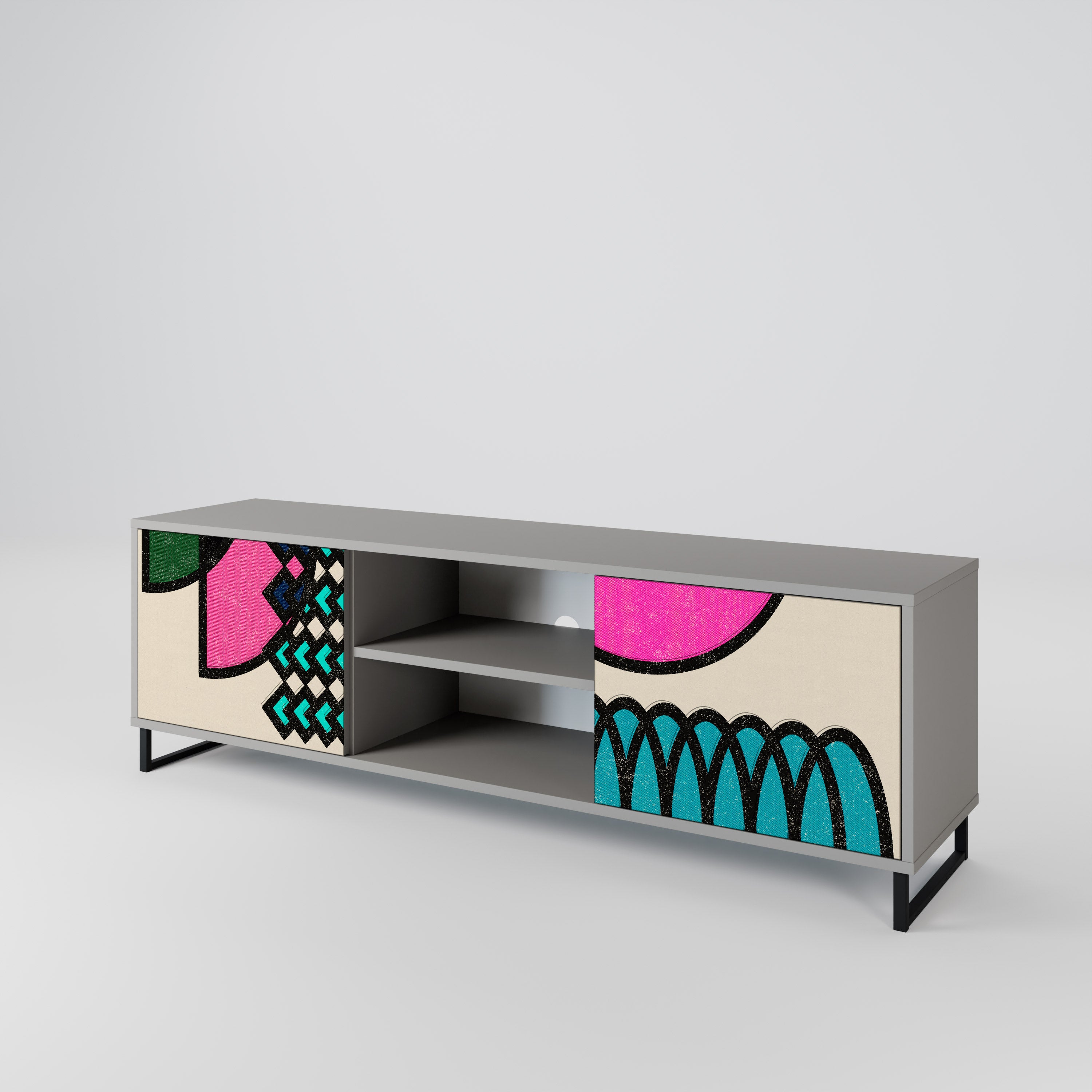 GEOMETRIC RHAPSODY 2-Door TV Cabinet
