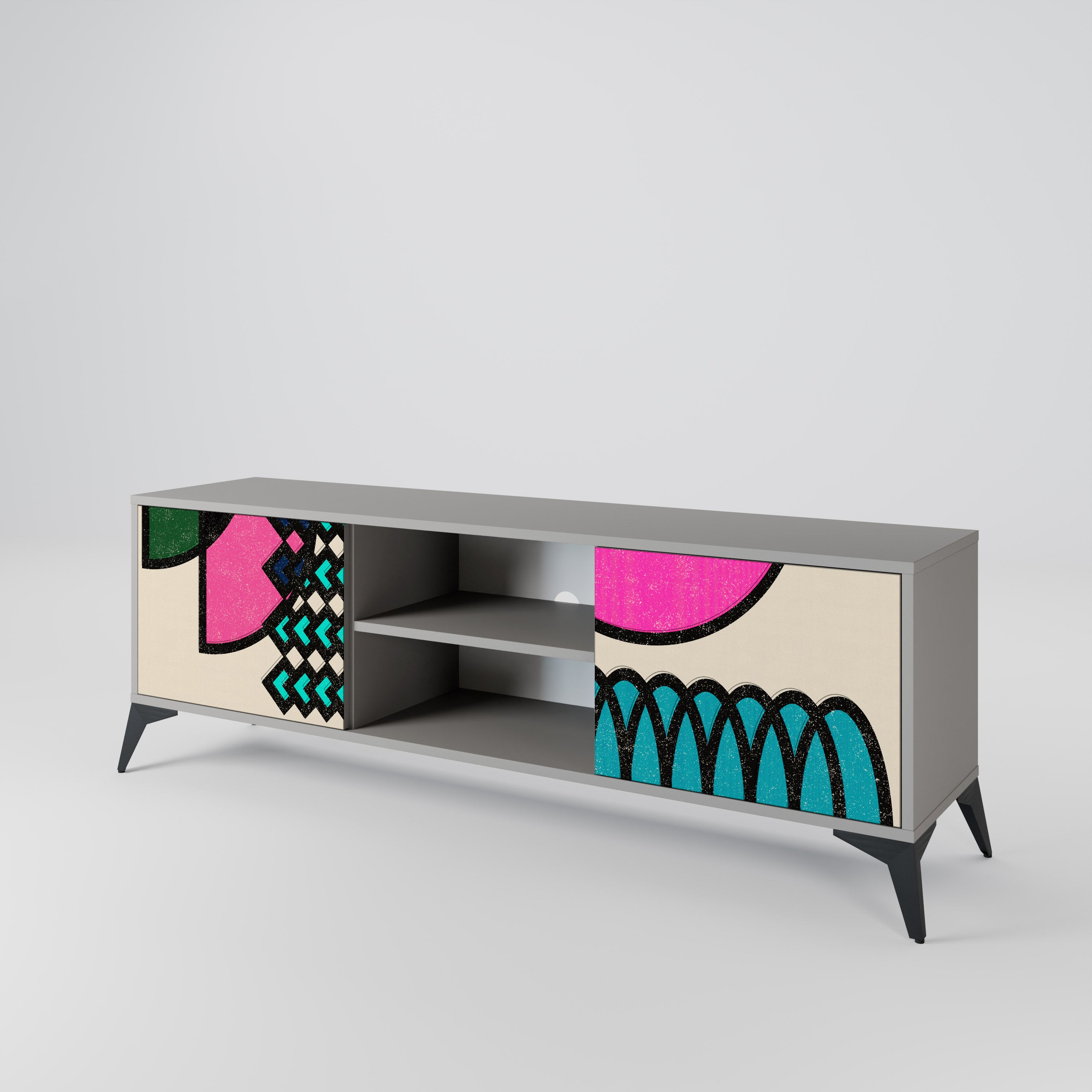 GEOMETRIC RHAPSODY 2-Door TV Cabinet