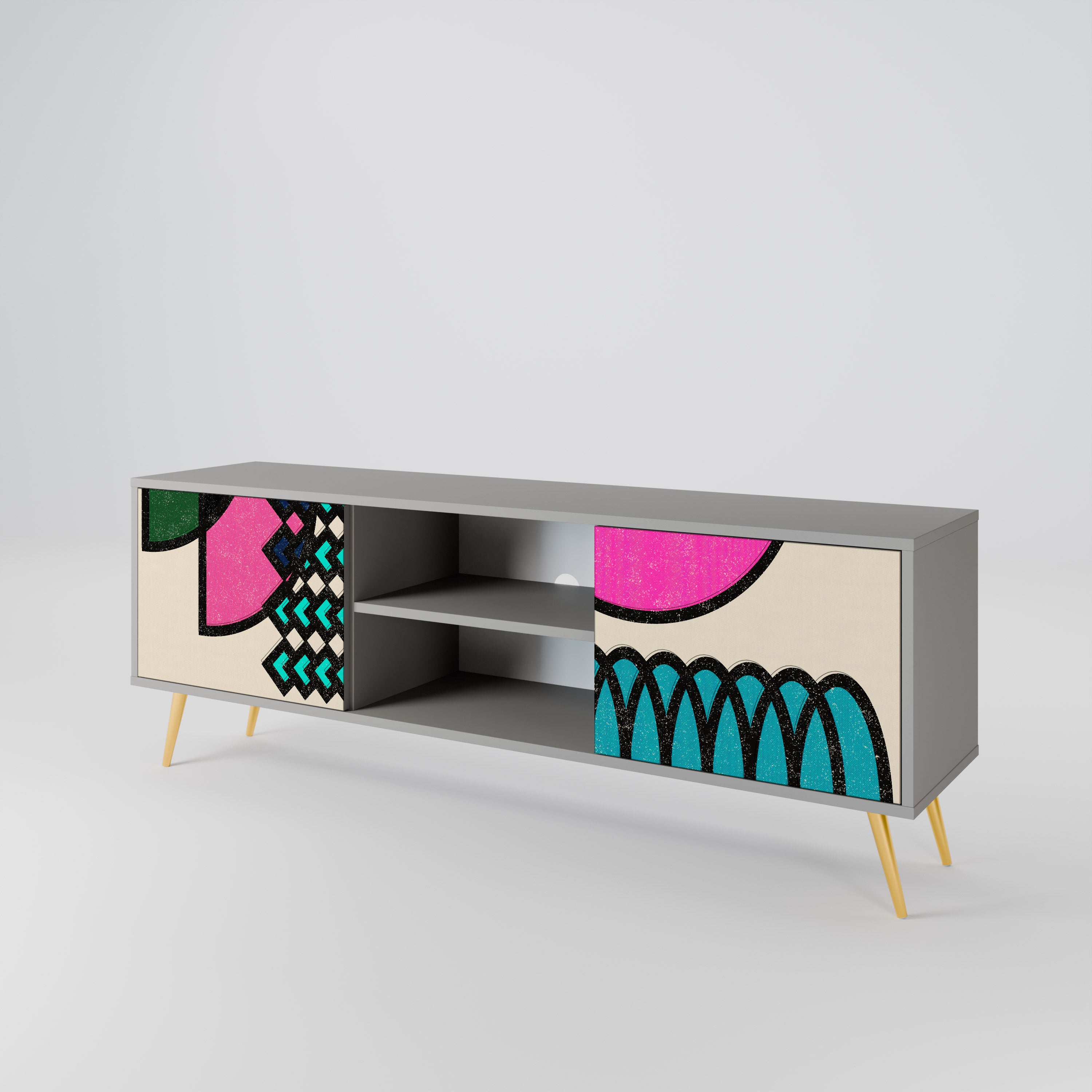 GEOMETRIC RHAPSODY 2-Door TV Cabinet