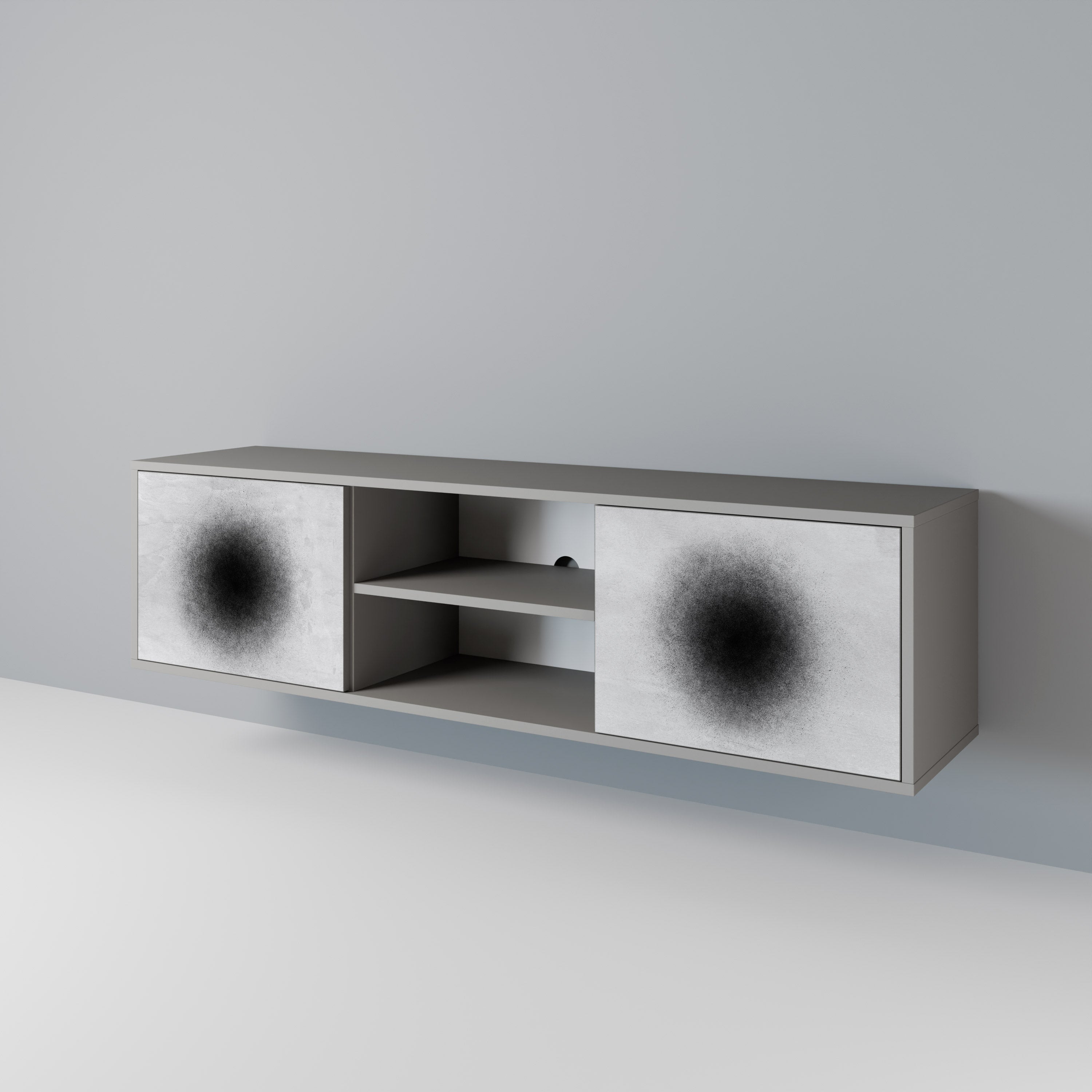 BLACK HOLE 2-Door TV Cabinet