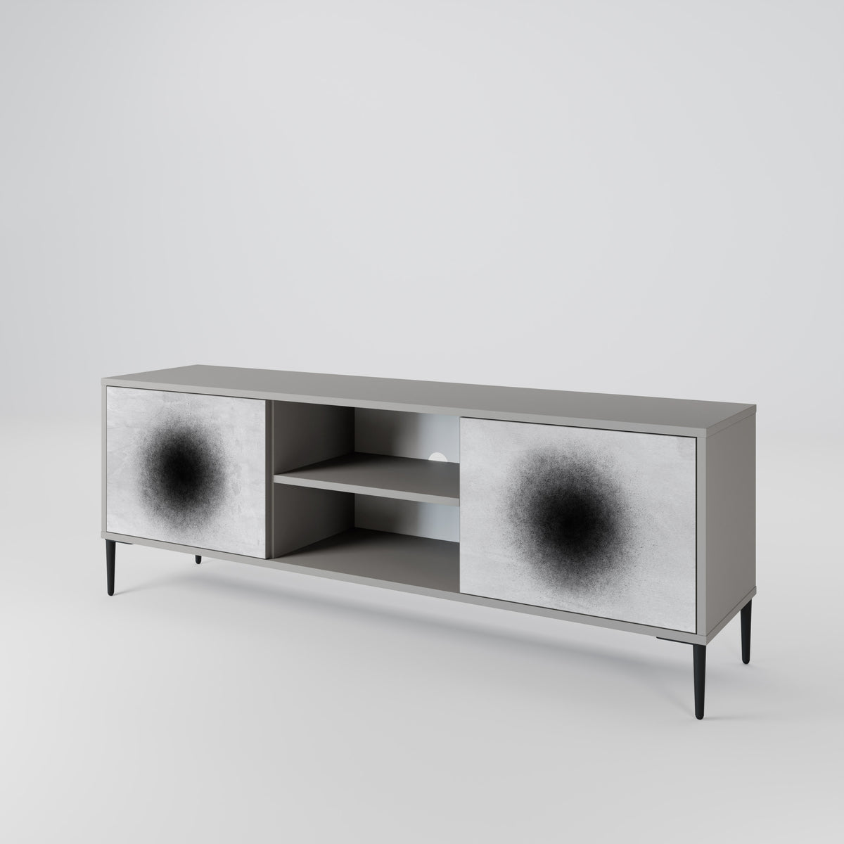 BLACK HOLE Dvoudveřový TV stolek