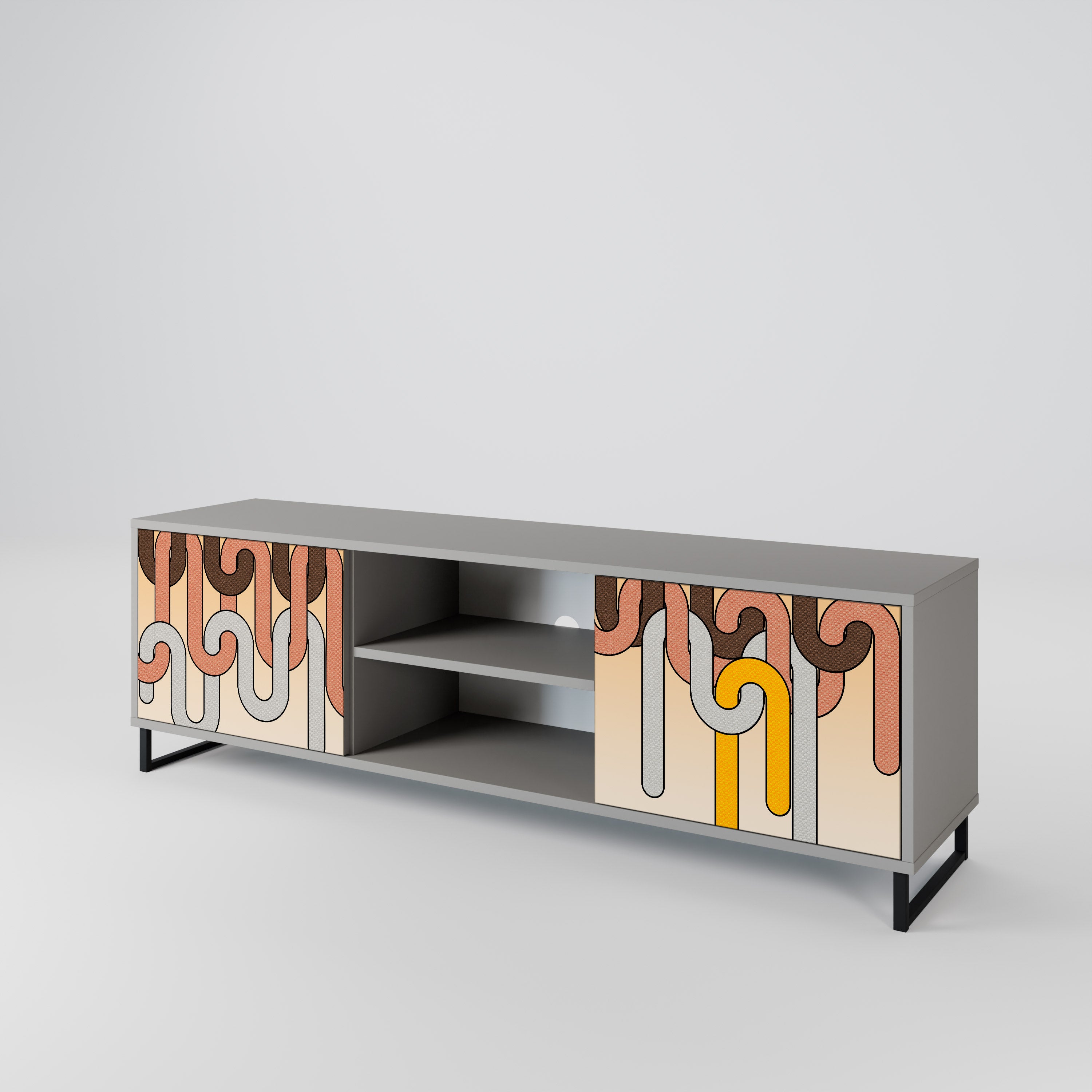 COLORFUL STRINGS 2-Door TV Cabinet