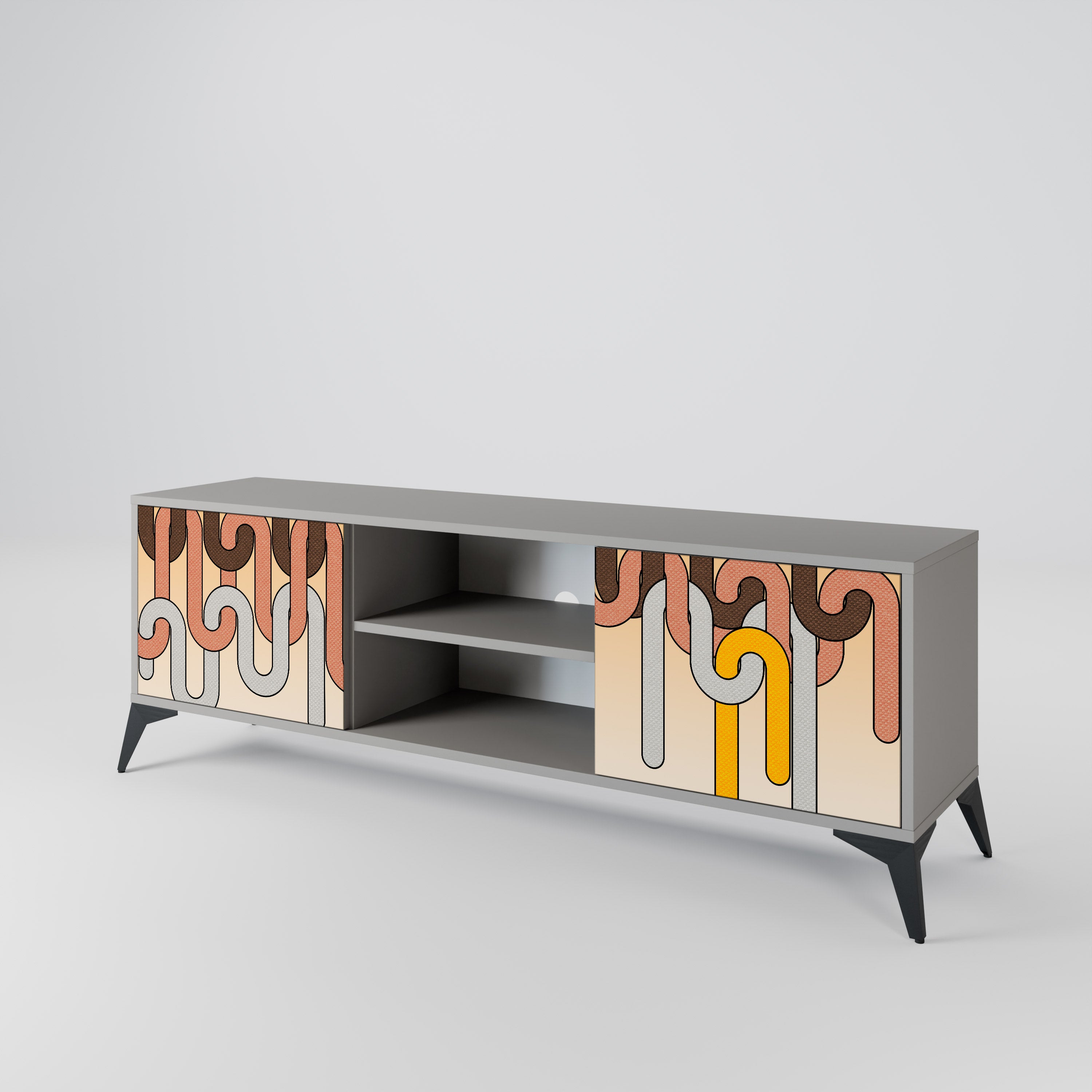 COLORFUL STRINGS 2-Door TV Cabinet