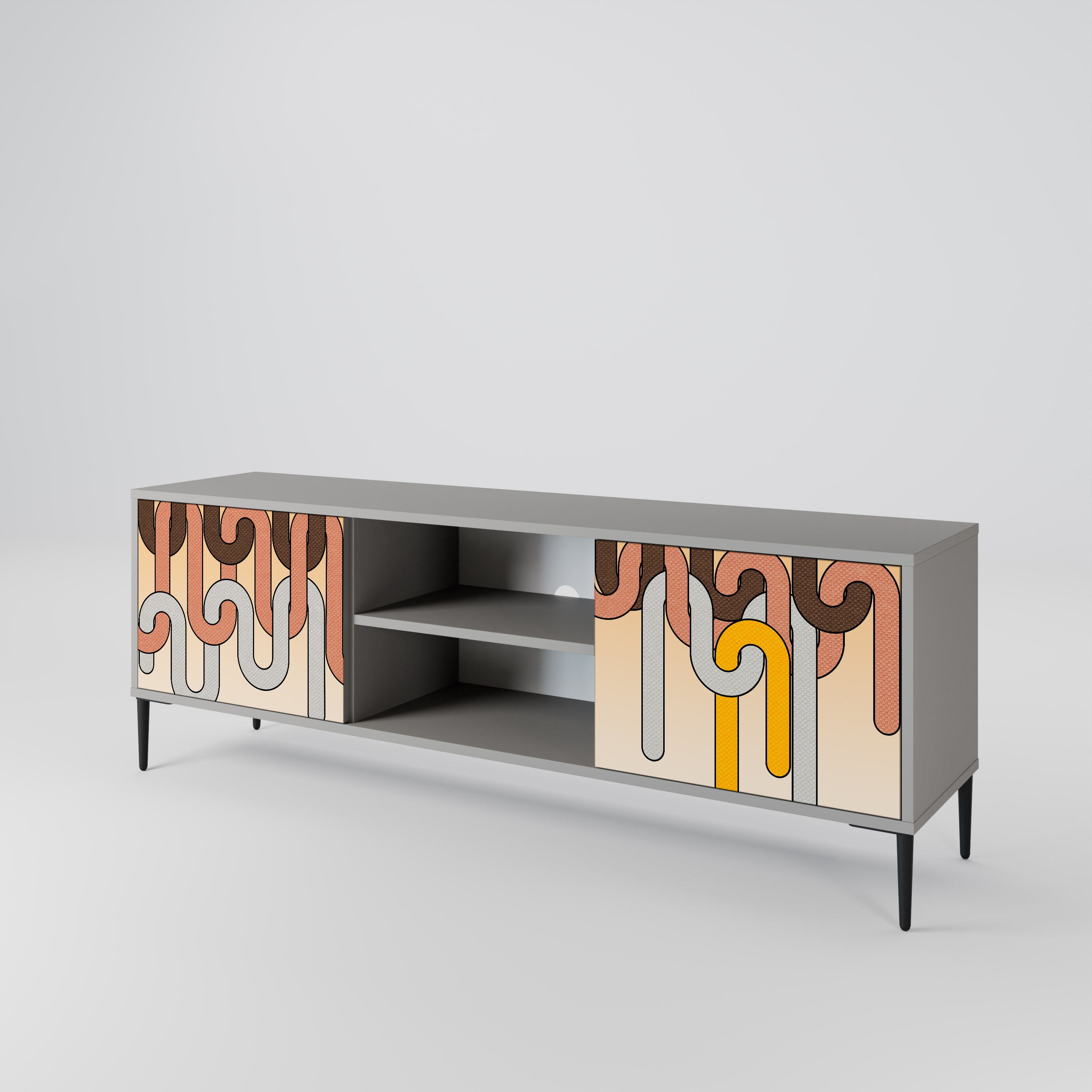 COLORFUL STRINGS 2-Door TV Cabinet