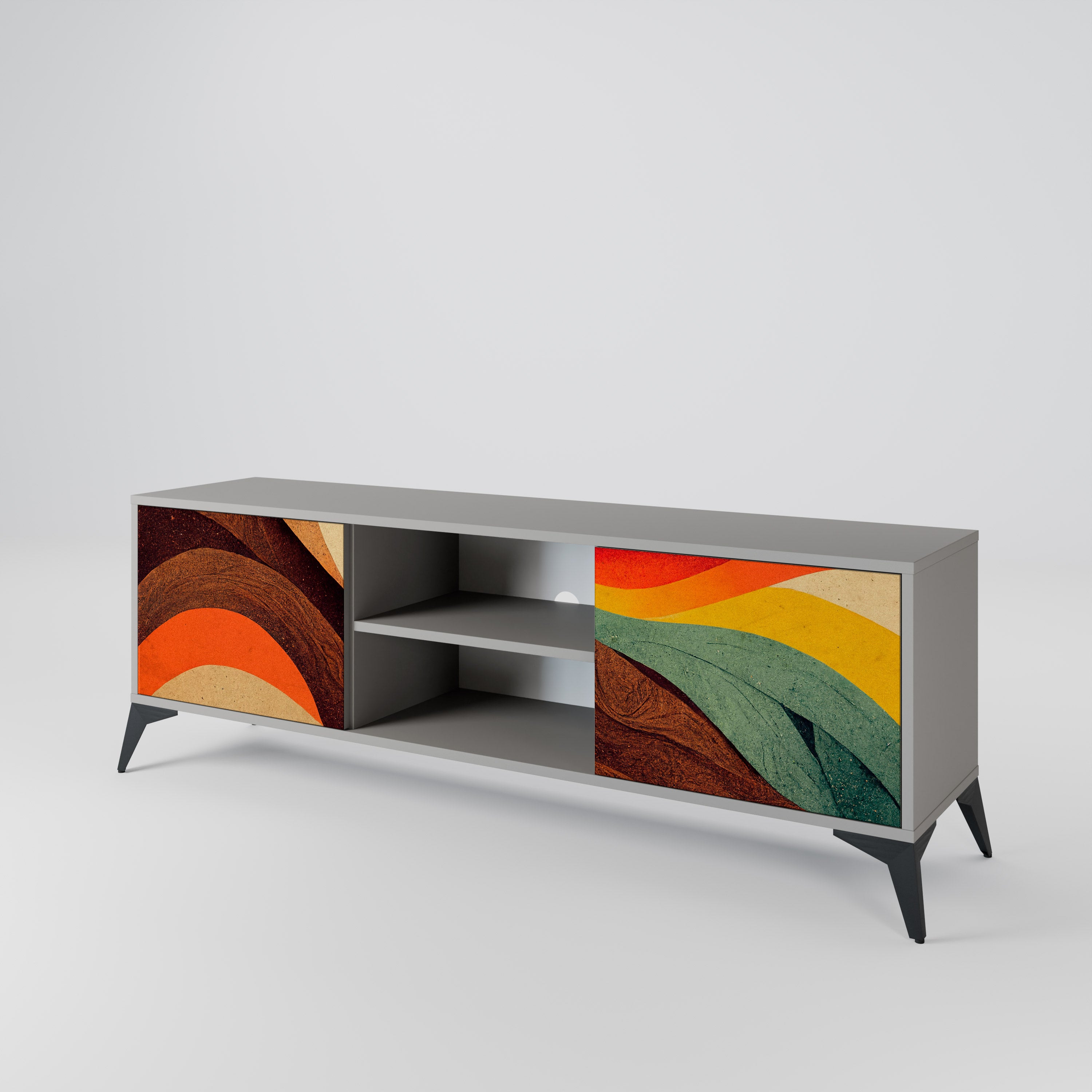 COLORFUL STRANDS 2-Door TV Cabinet