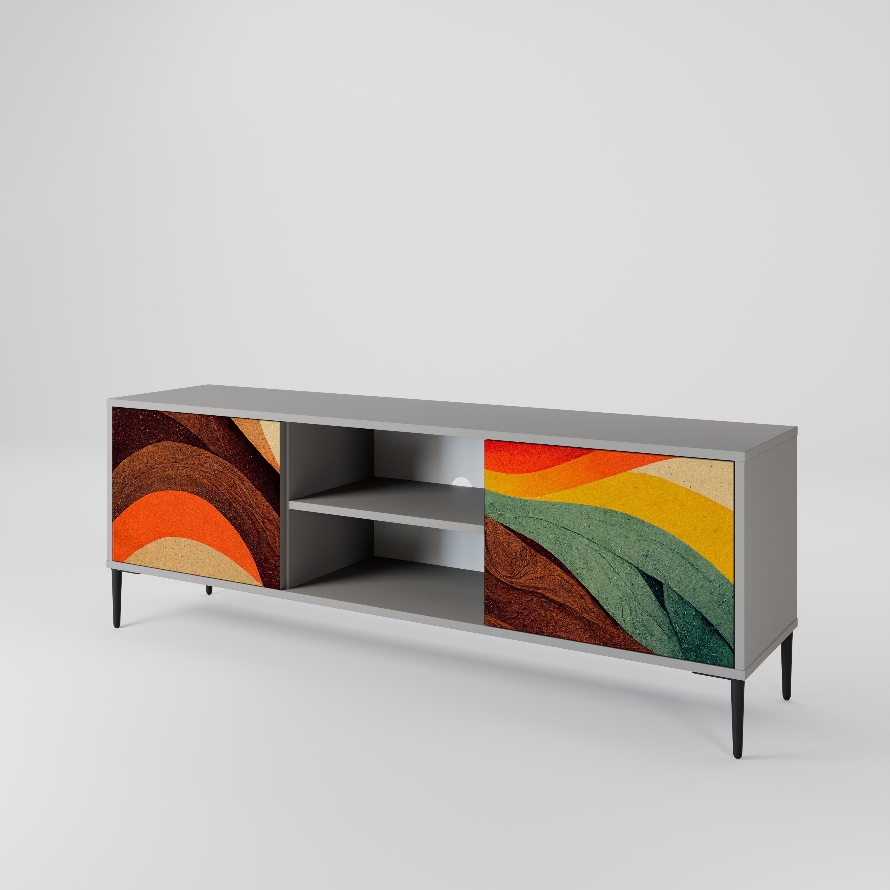 COLORFUL STRANDS 2-Door TV Cabinet