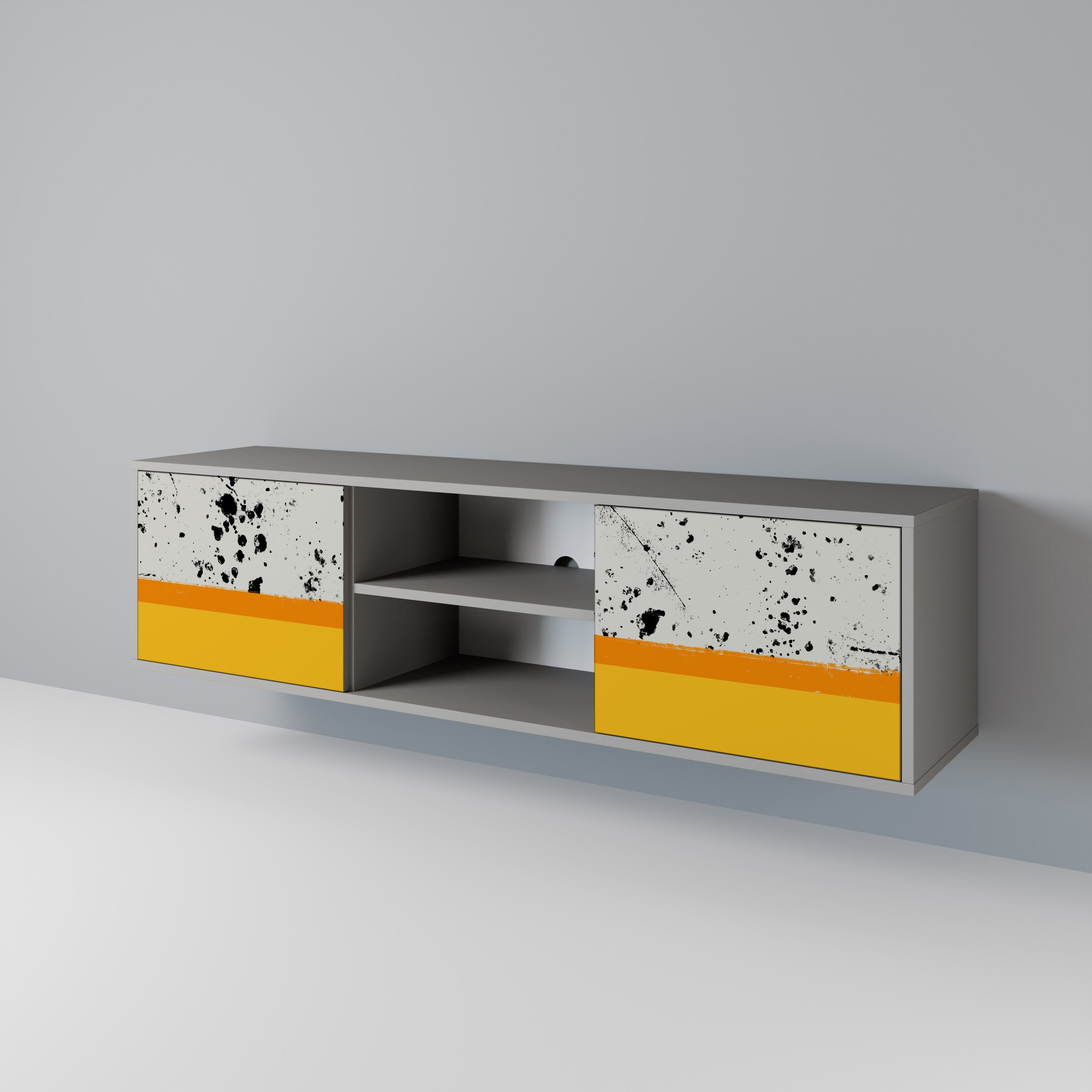 DYED BY ORANGE 2-Door TV Cabinet