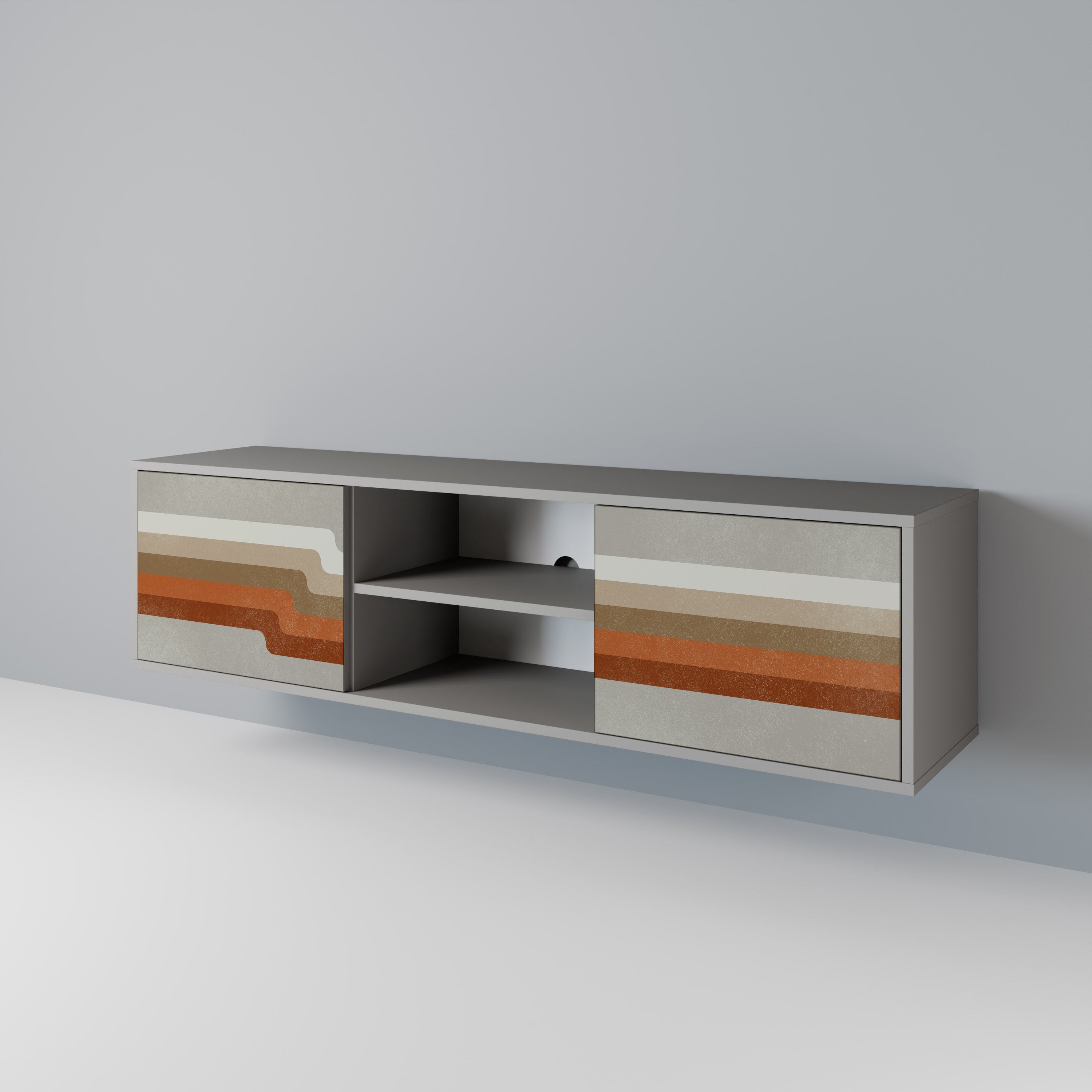 PECULIAR TRAIL 2-Door TV Cabinet