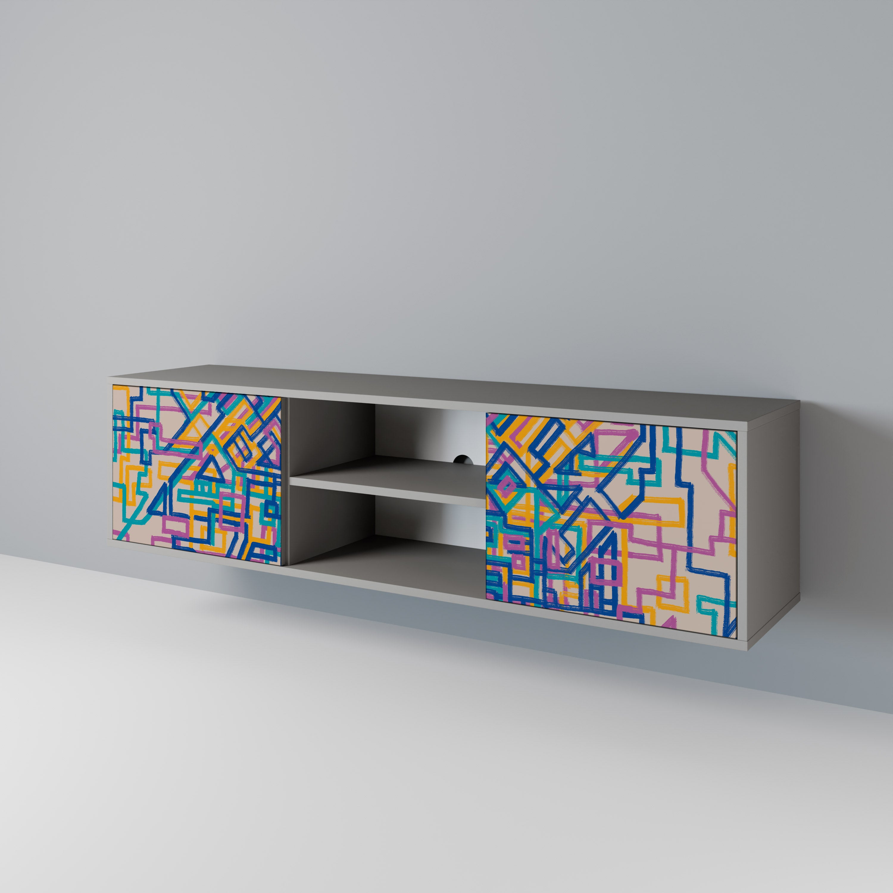 MEMORIES MAP 2-Door TV Cabinet