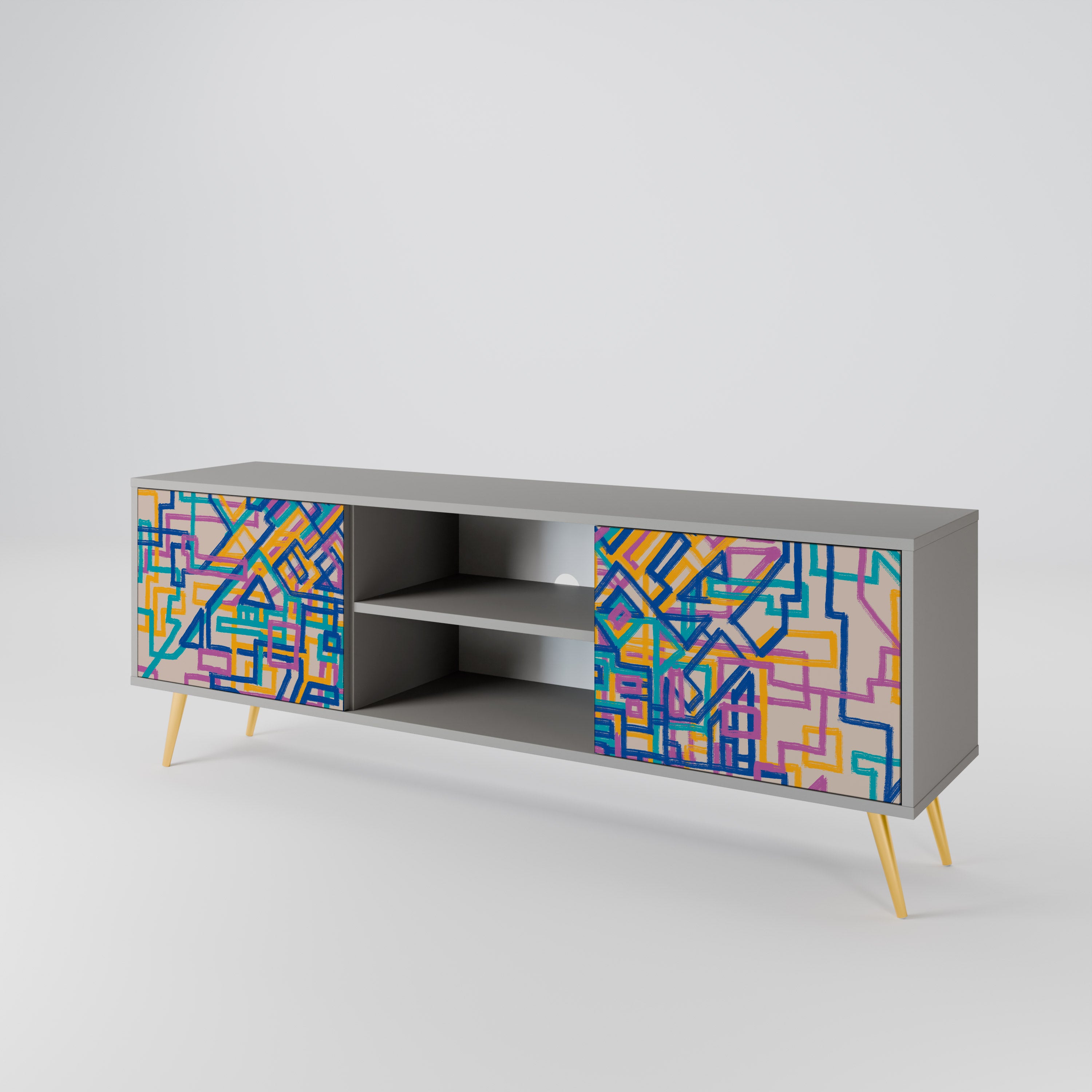 MEMORIES MAP 2-Door TV Cabinet