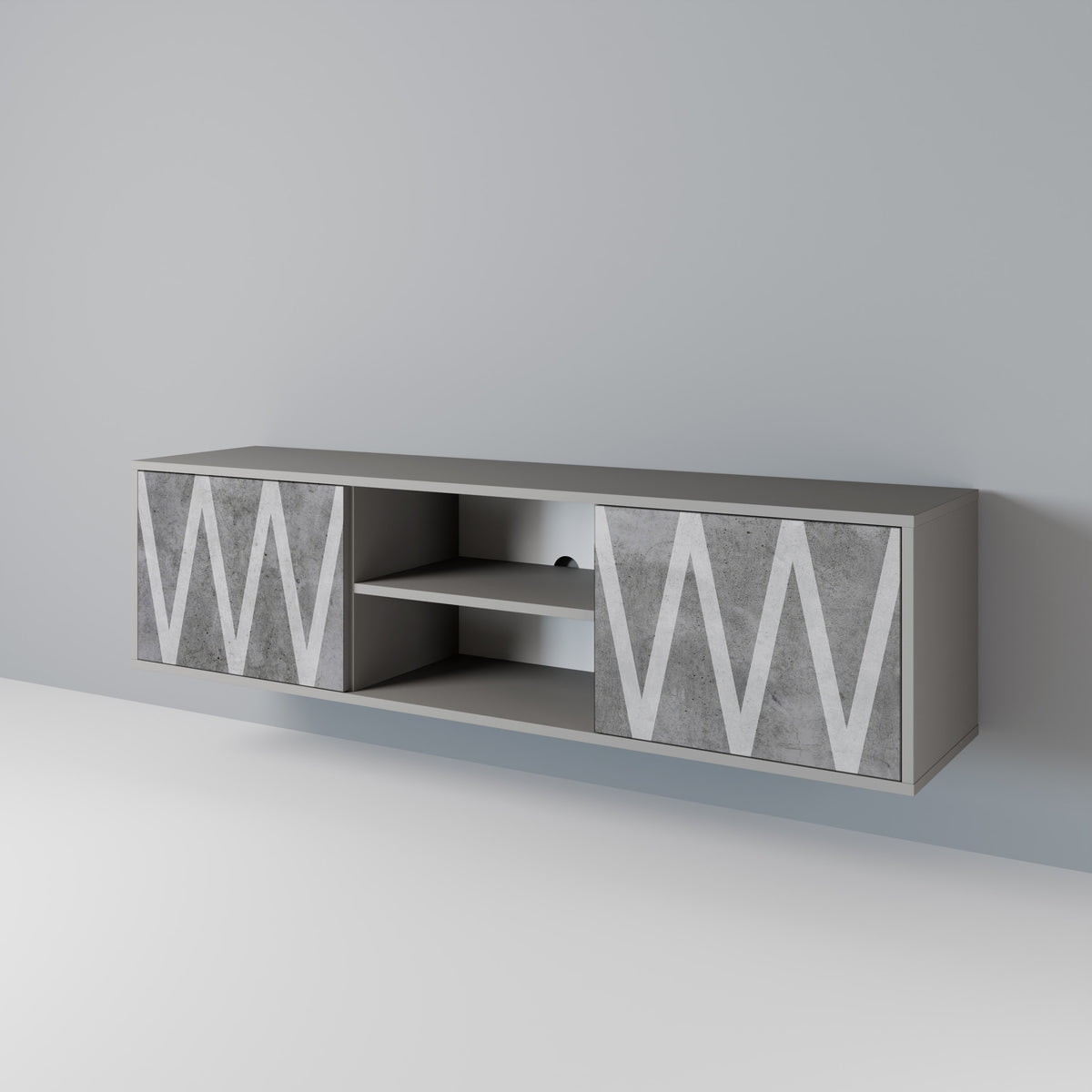 SOLID ZIG ZAG Dvoudveřový TV stolek
