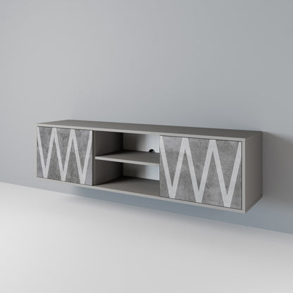 SOLID ZIG ZAG Dvoudveřový TV stolek