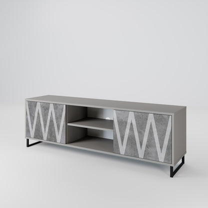 SOLID ZIG ZAG Dvoudveřový TV stolek
