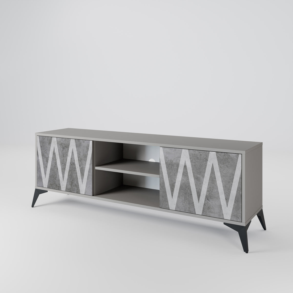 SOLID ZIG ZAG Dvoudveřový TV stolek