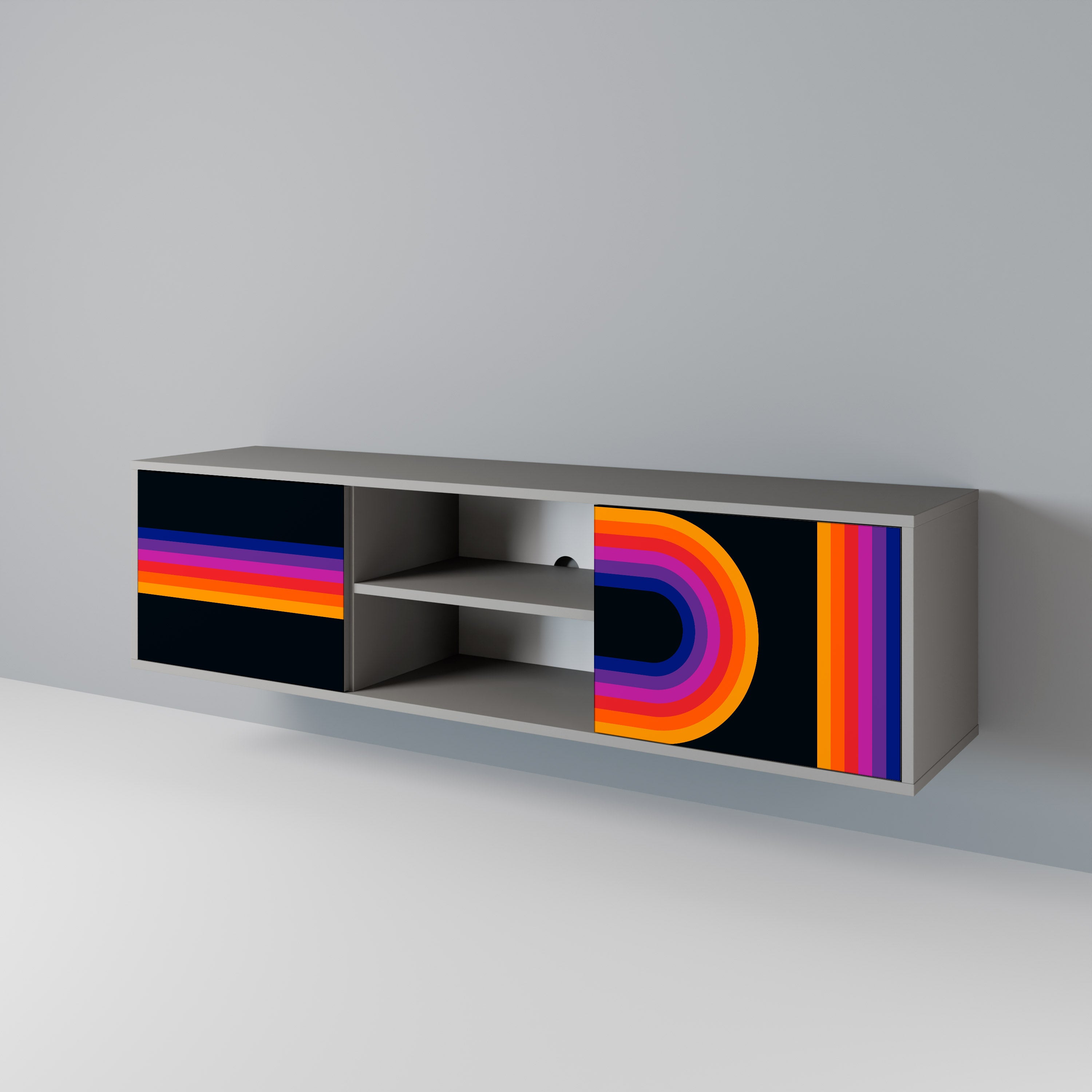 BLINDED BY THE LIGHTS 2-Door TV Cabinet