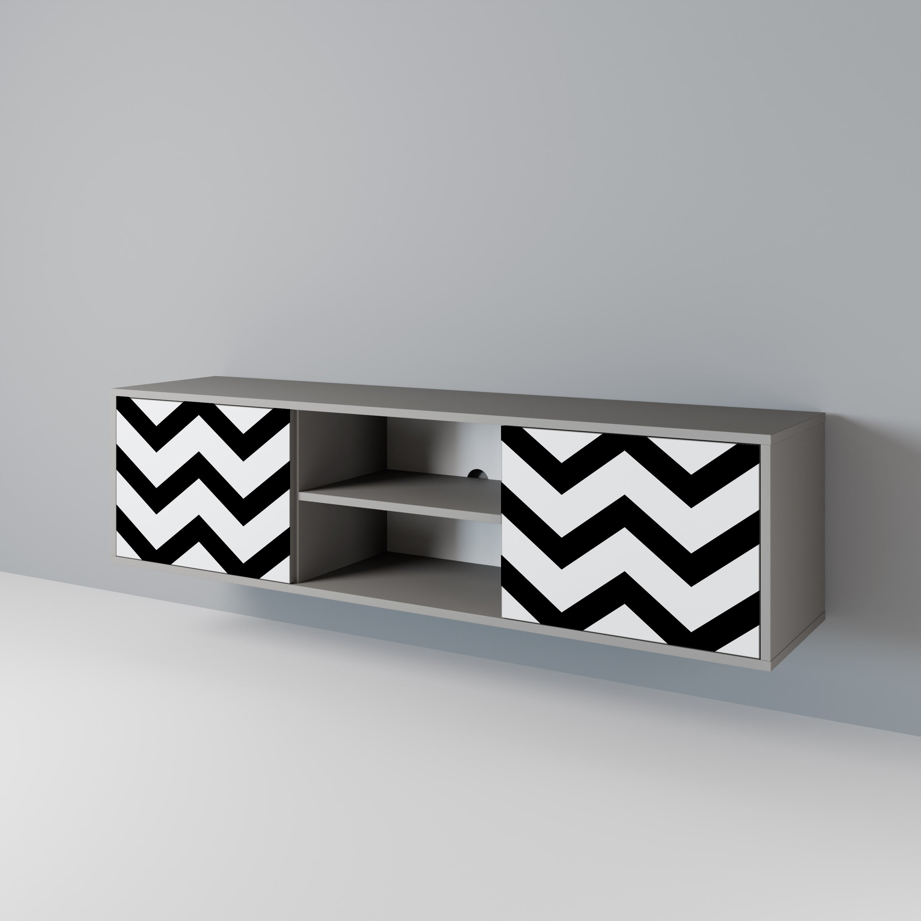 CLASSIC ZIG ZAG 2-Door TV Cabinet