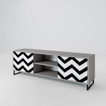 CLASSIC ZIG ZAG Dvoudveřový TV stolek