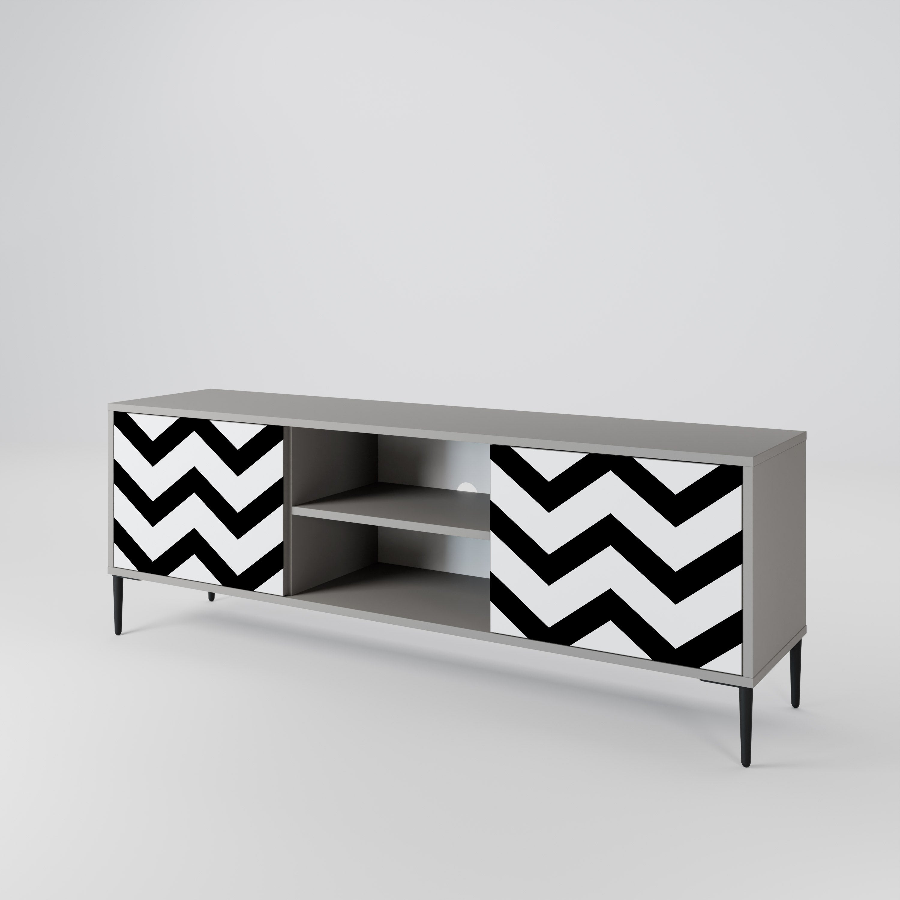 CLASSIC ZIG ZAG 2-Door TV Cabinet