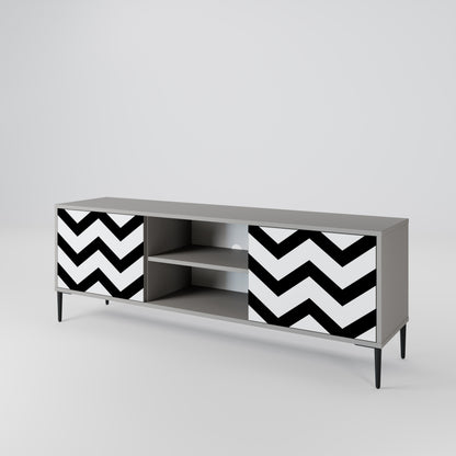 CLASSIC ZIG ZAG Dvoudveřový TV stolek