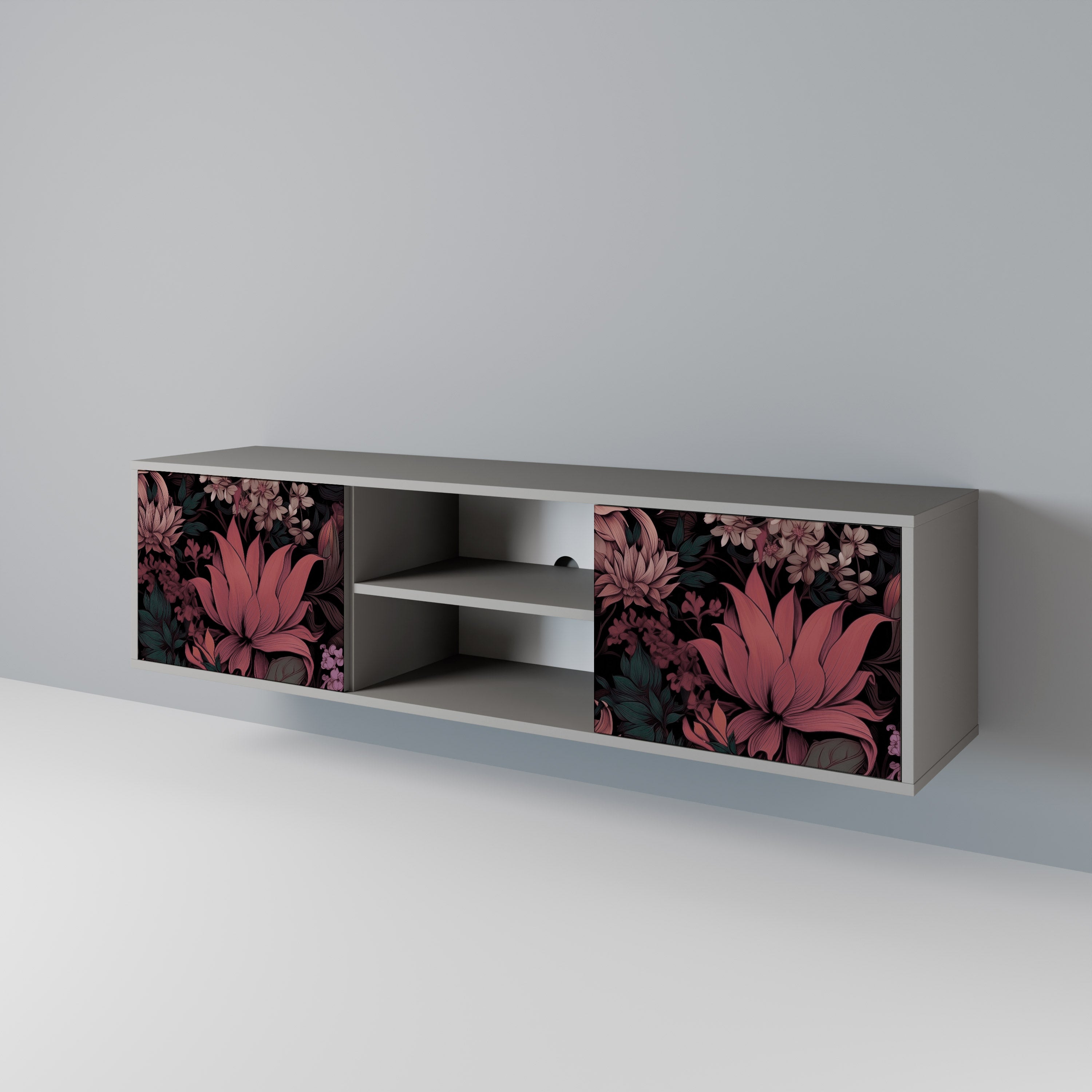 FLORAL WHISPER 2-Door TV Cabinet
