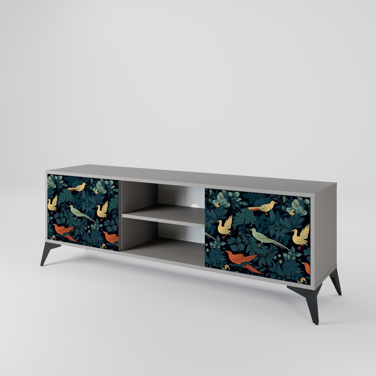 FOWL ORNAMENT Dvoudveřový TV stolek