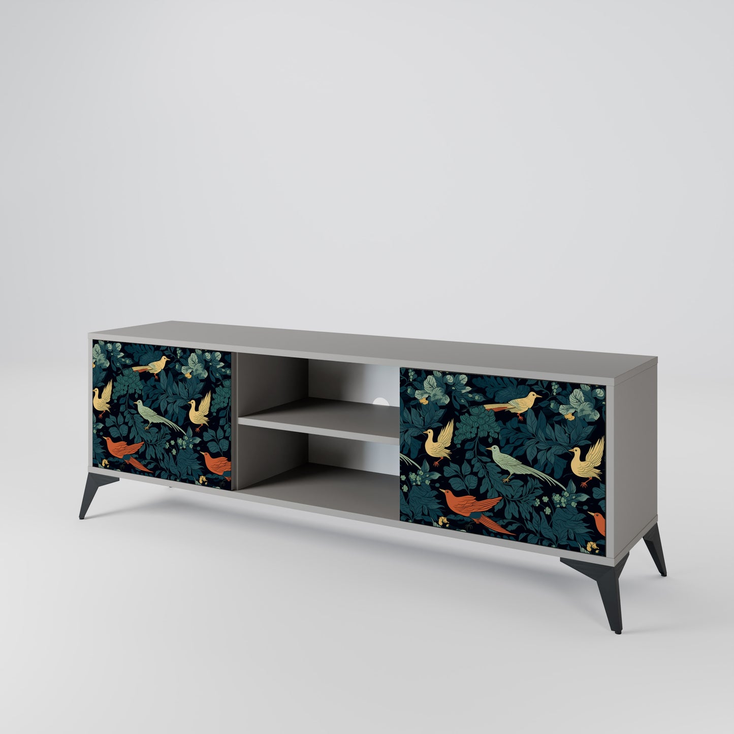 FOWL ORNAMENT Dvoudveřový TV stolek