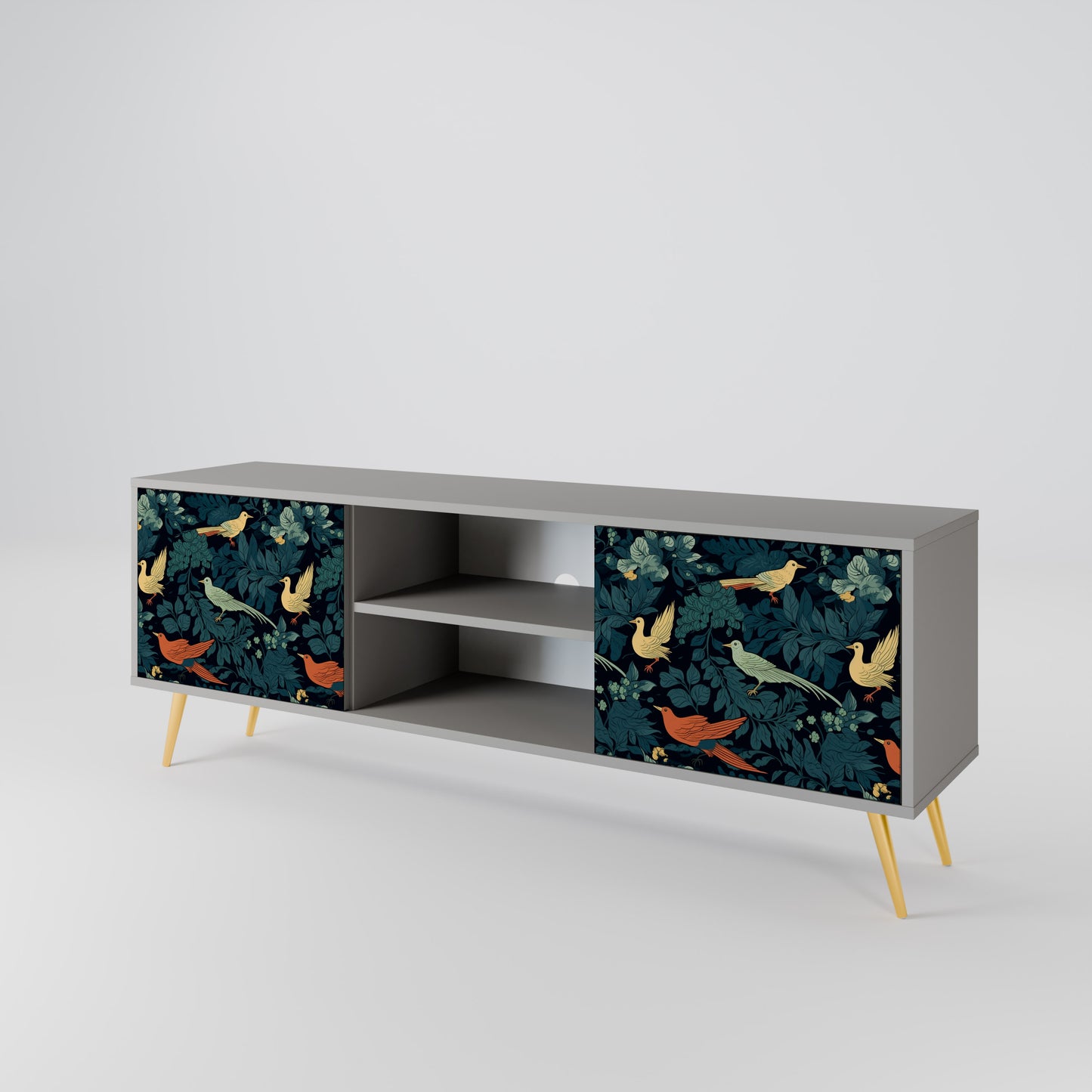 FOWL ORNAMENT Dvoudveřový TV stolek