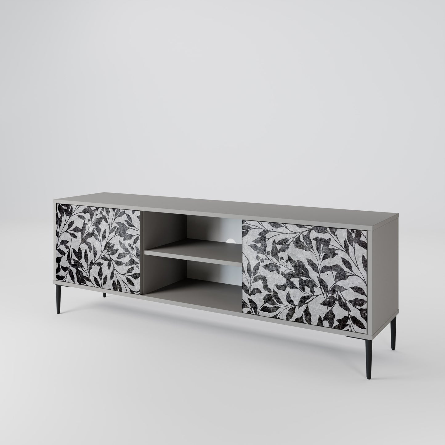 CHARCOAL SPROUT Dvoudveřový TV stolek