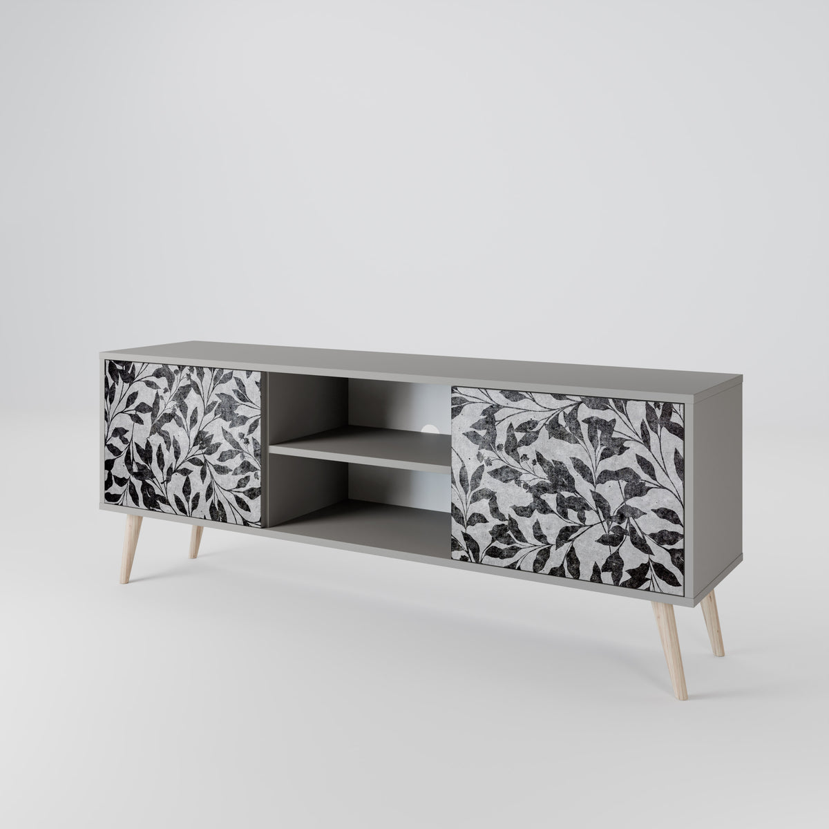 CHARCOAL SPROUT Dvoudveřový TV stolek
