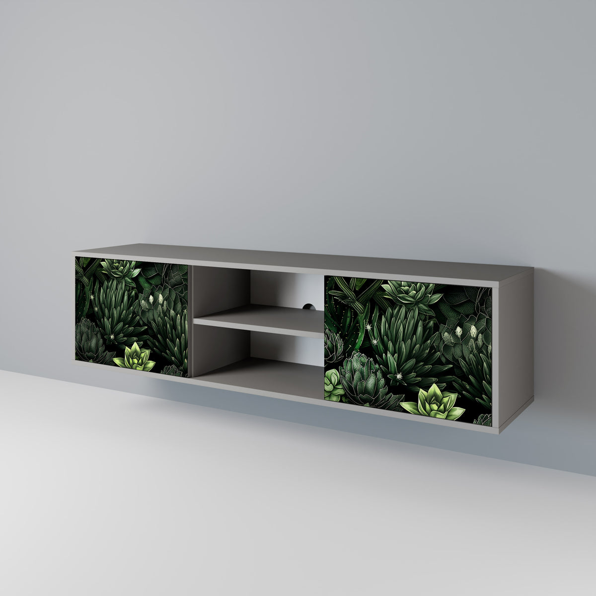 SUCCULENT JUNGLE Dvoudveřový TV stolek