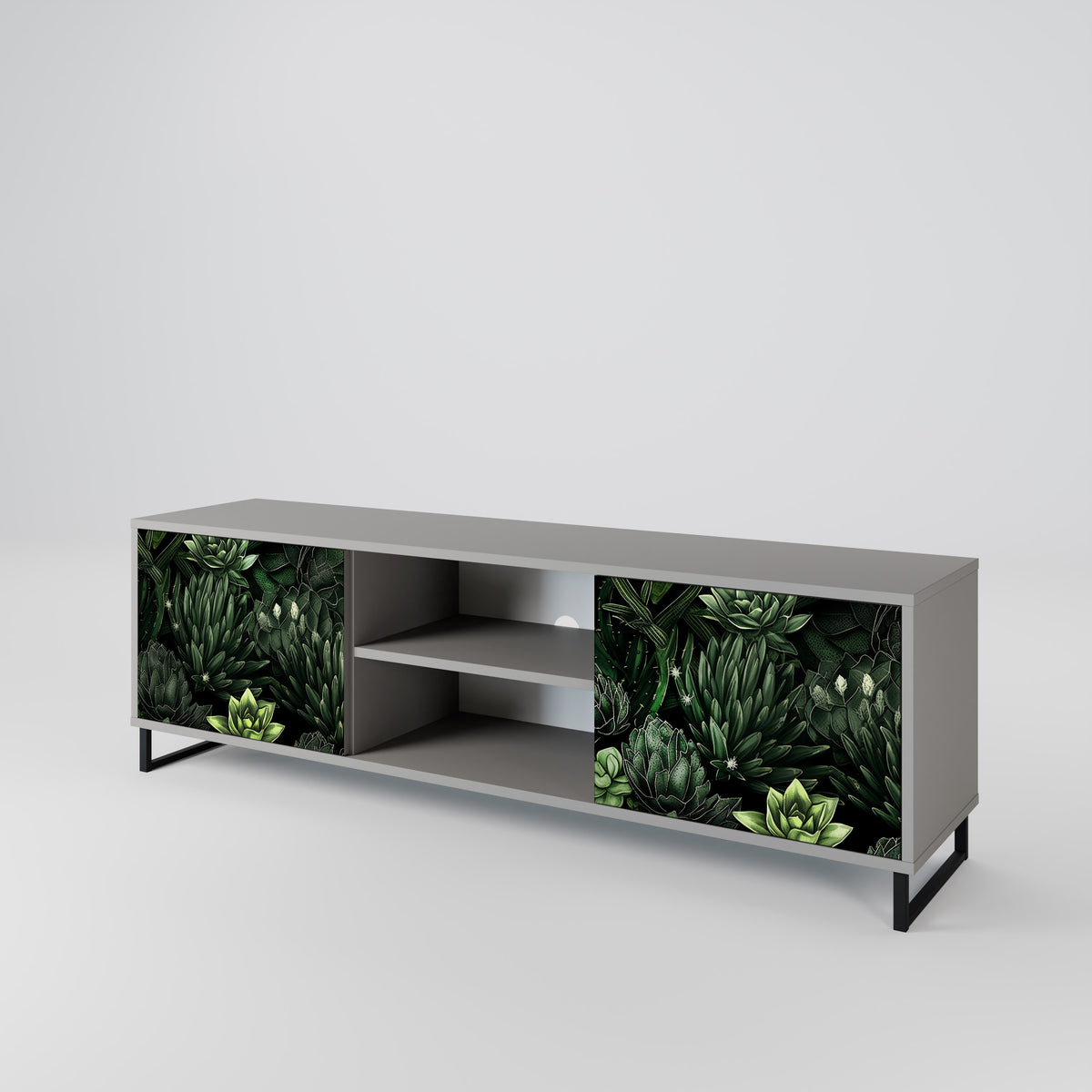 SUCCULENT JUNGLE Dvoudveřový TV stolek