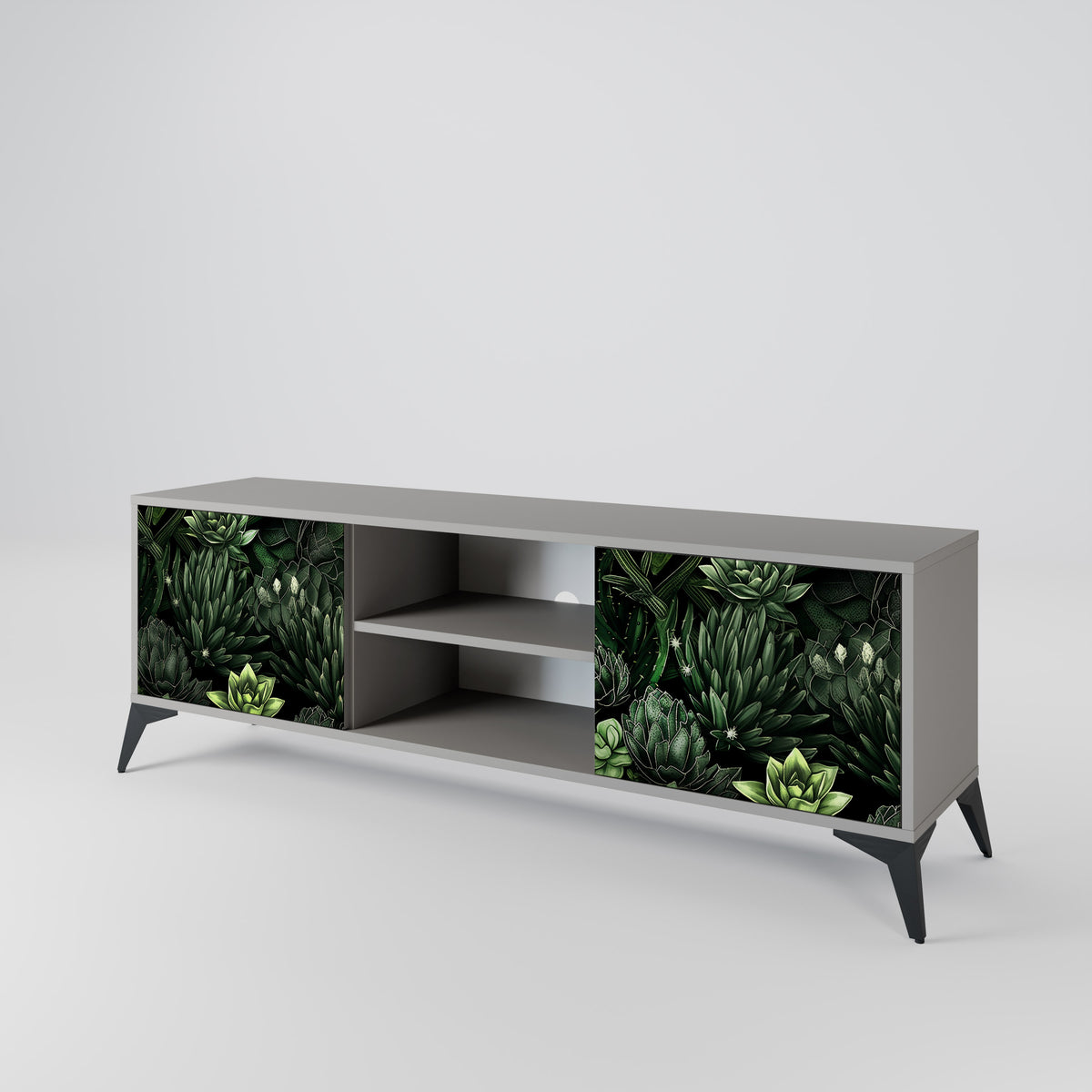 SUCCULENT JUNGLE Dvoudveřový TV stolek