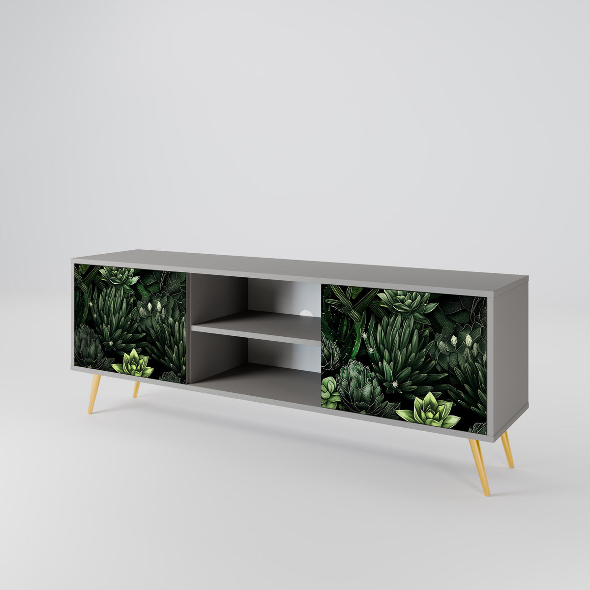 SUCCULENT JUNGLE Dvoudveřový TV stolek