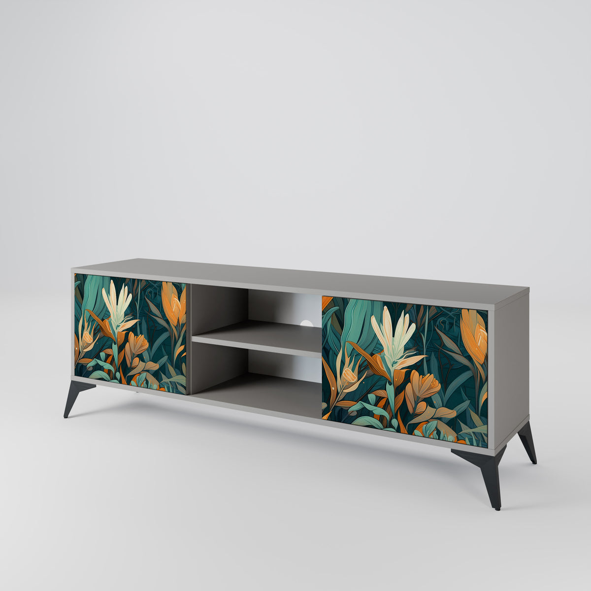 FLORAL SERENITY Dvoudveřový TV stolek