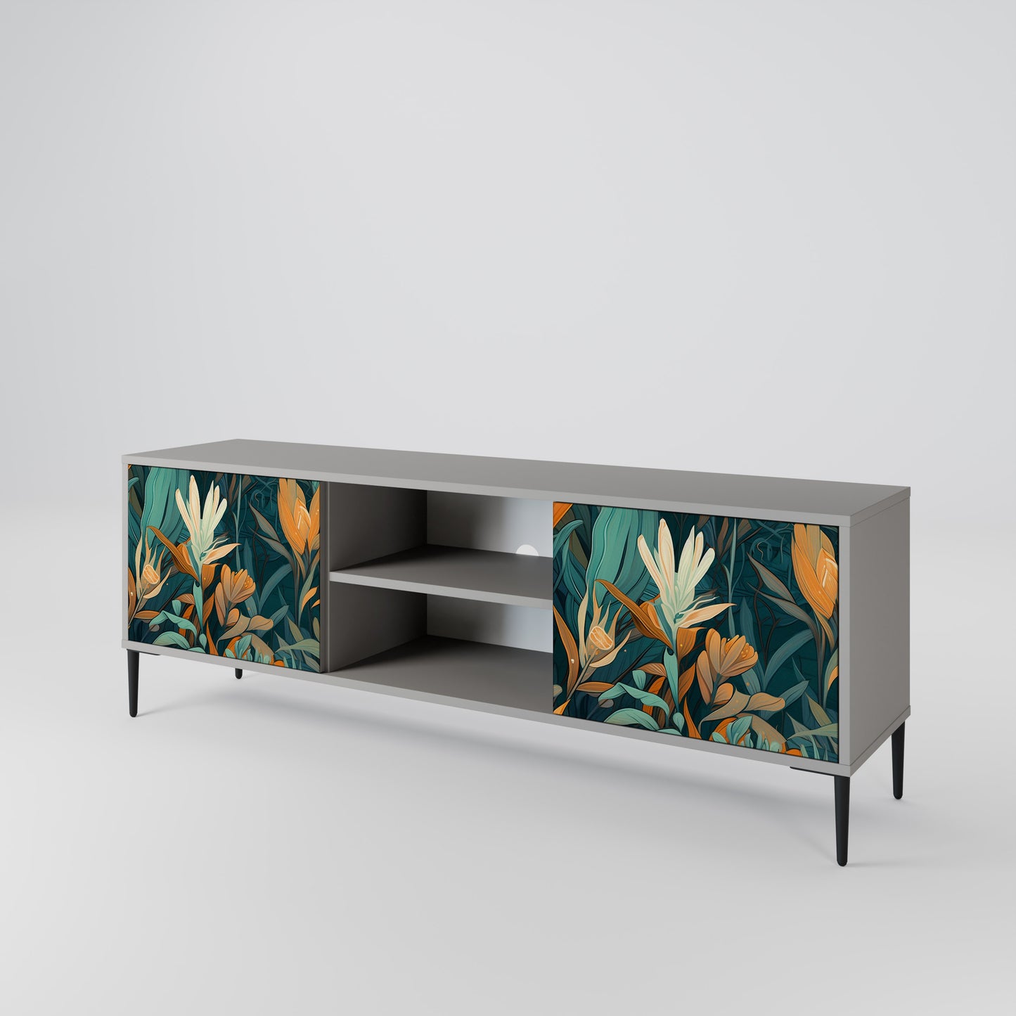FLORAL SERENITY Dvoudveřový TV stolek