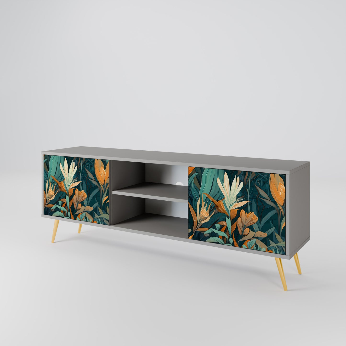 FLORAL SERENITY Dvoudveřový TV stolek