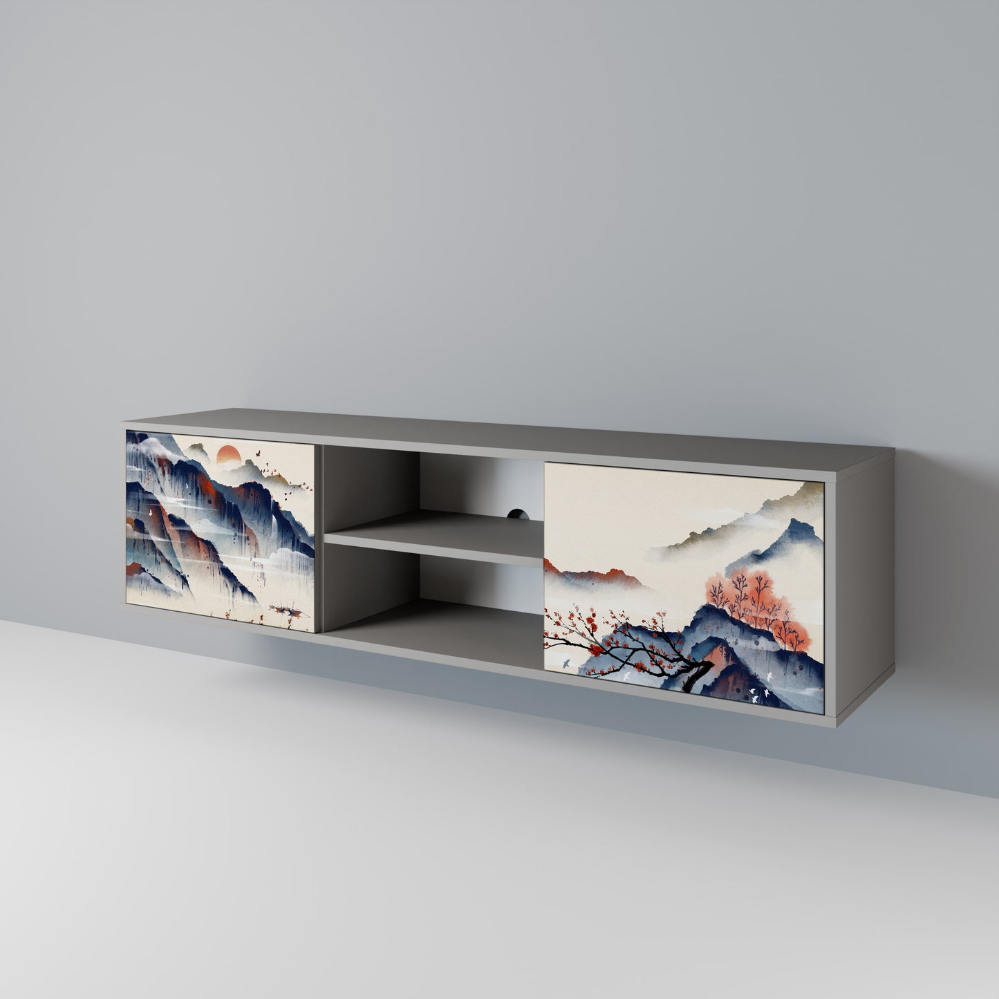 JAPANESE LANDSCAPE Dvoudveřový TV stolek