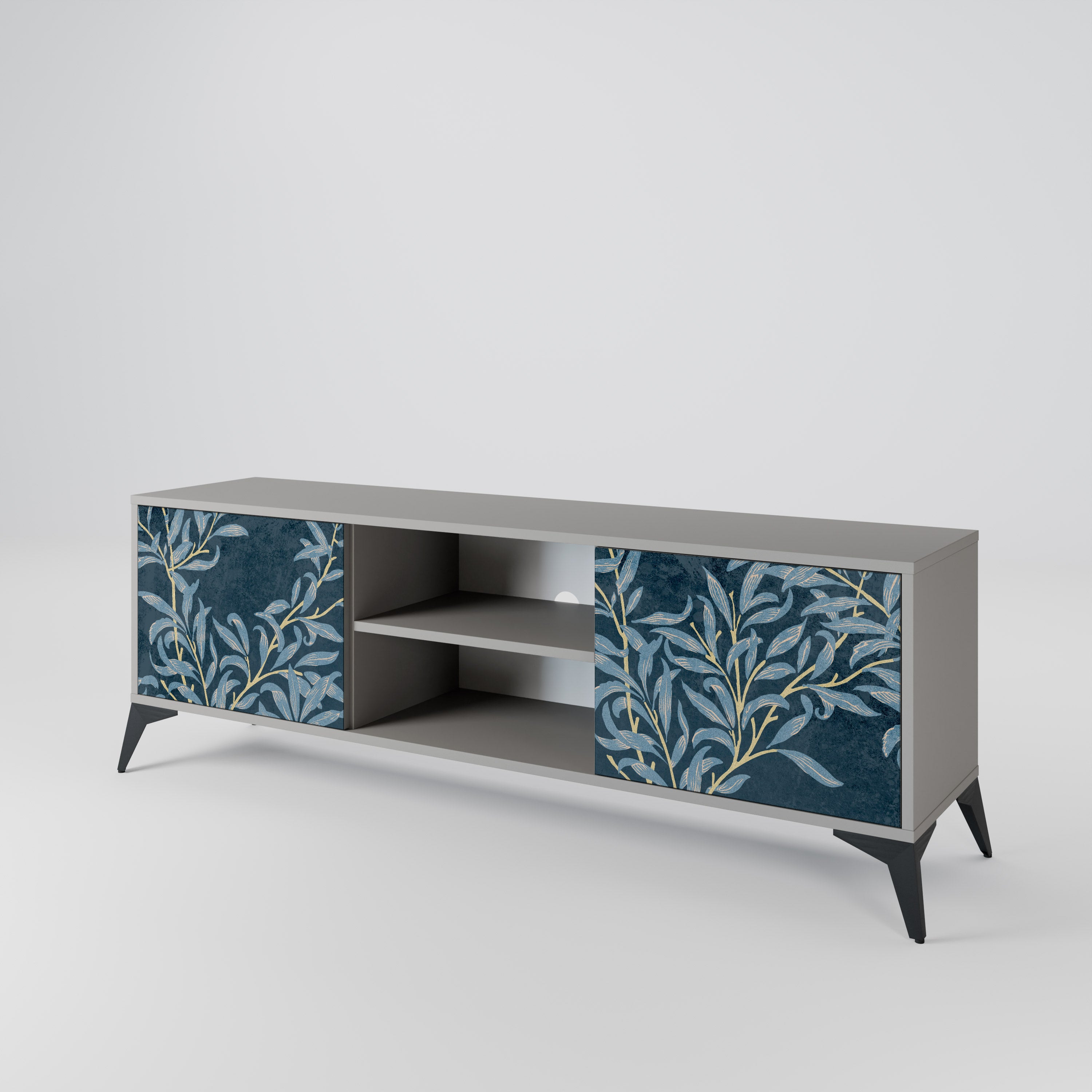 BLUE LEAVES 2-Door TV Cabinet