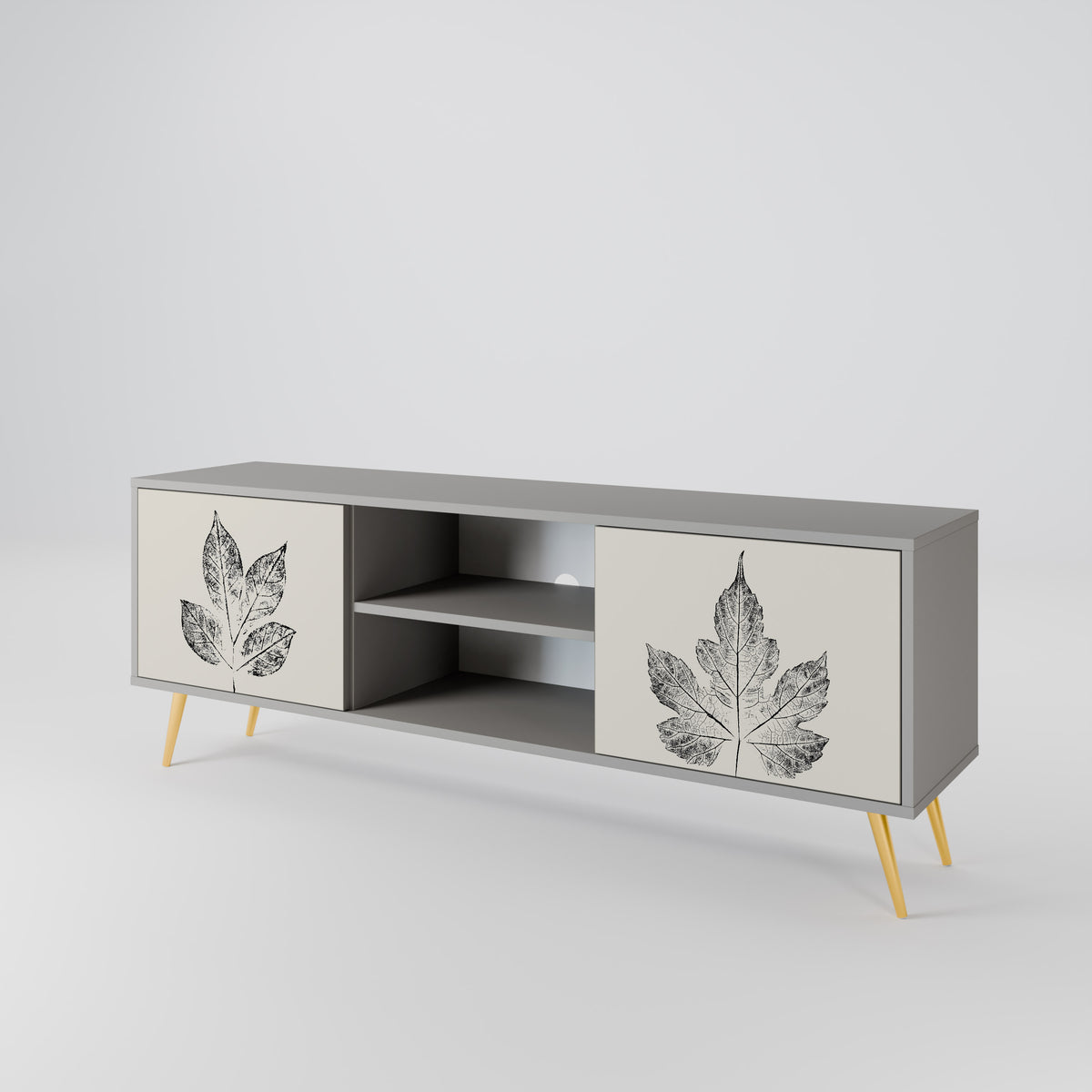 LEAFY STAMPS Dvoudveřový TV stolek